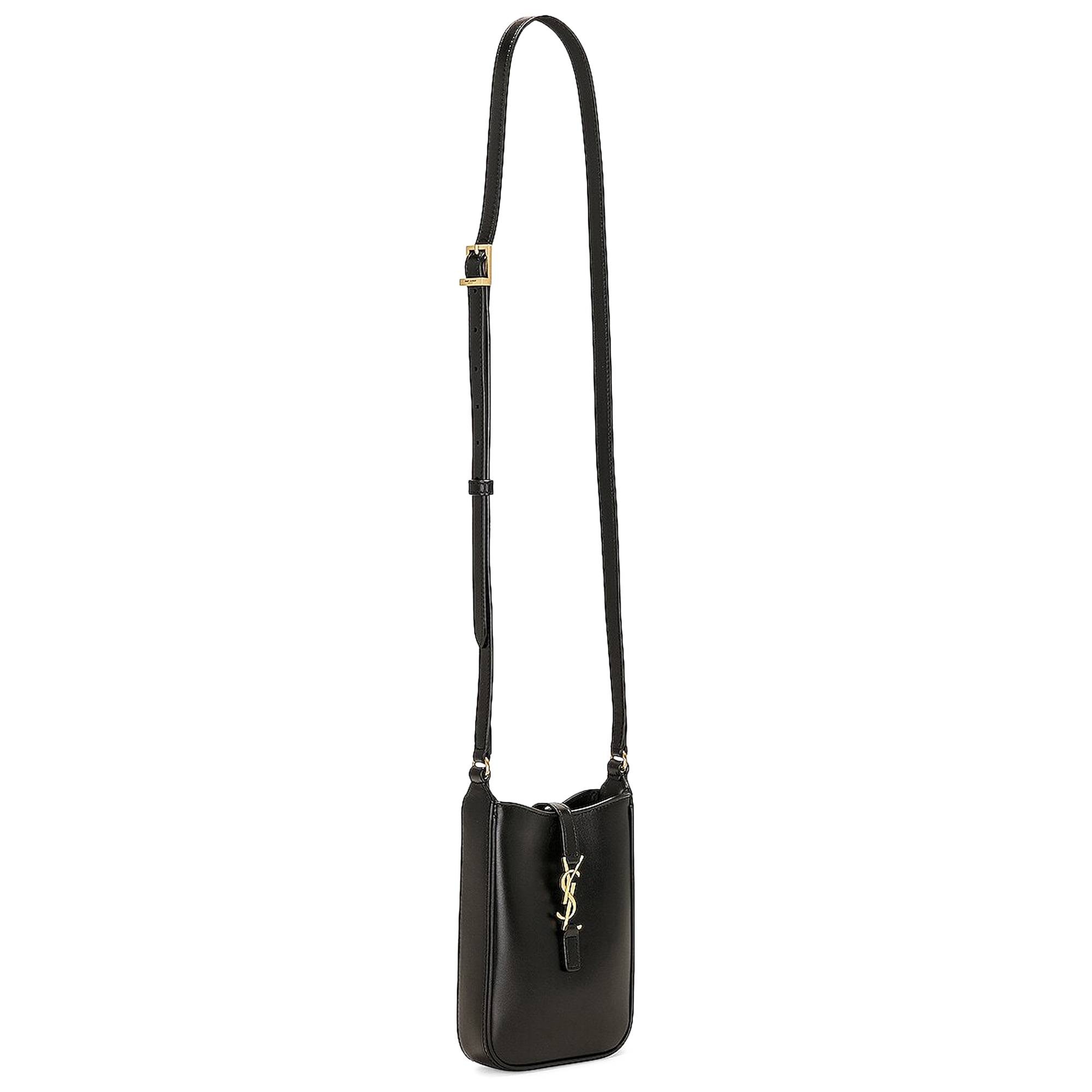 Saint Laurent Mini Le 5 A 7 Pouch Bag 'Black' - 3