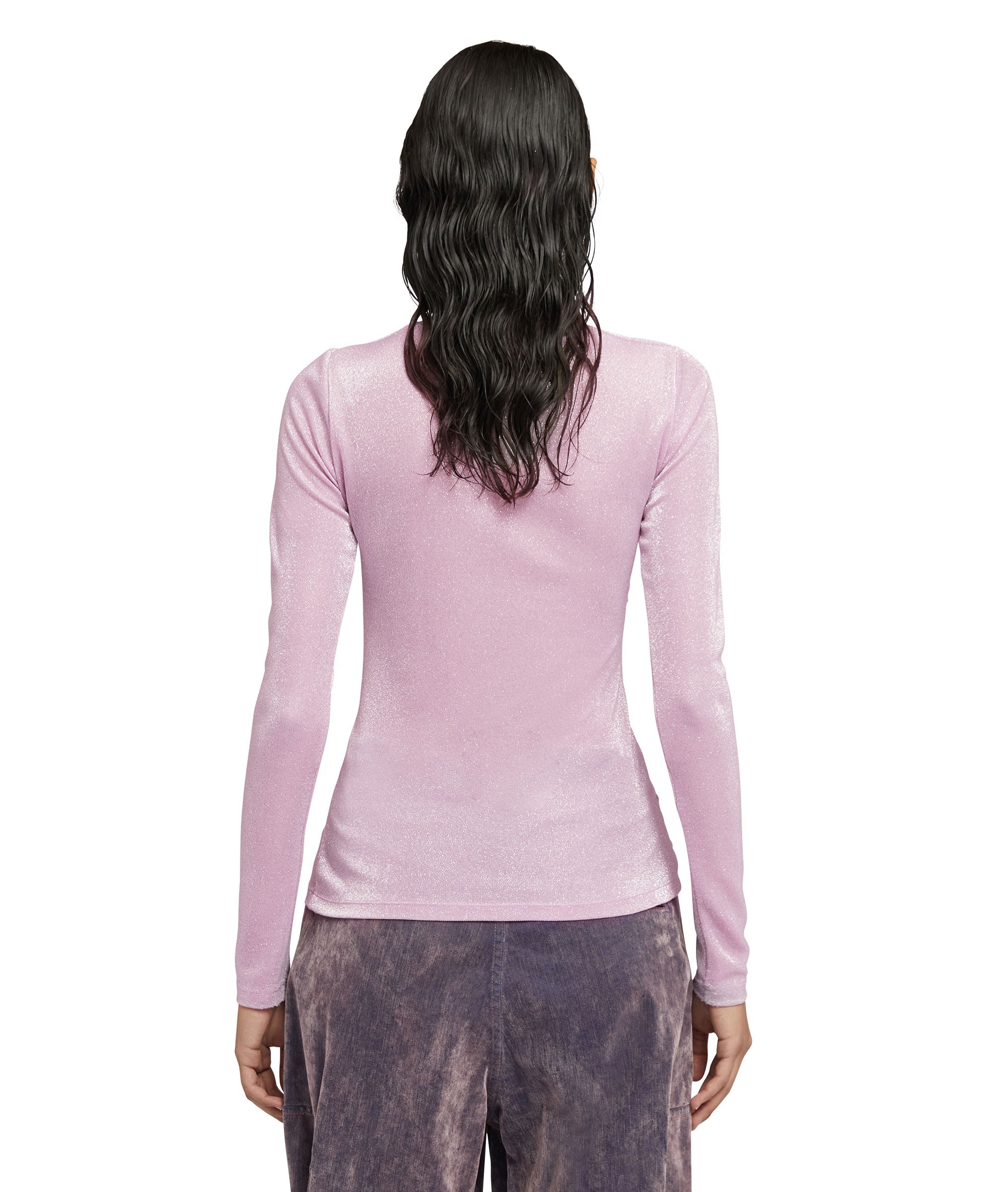 Top in fluid glittery jersey - 3