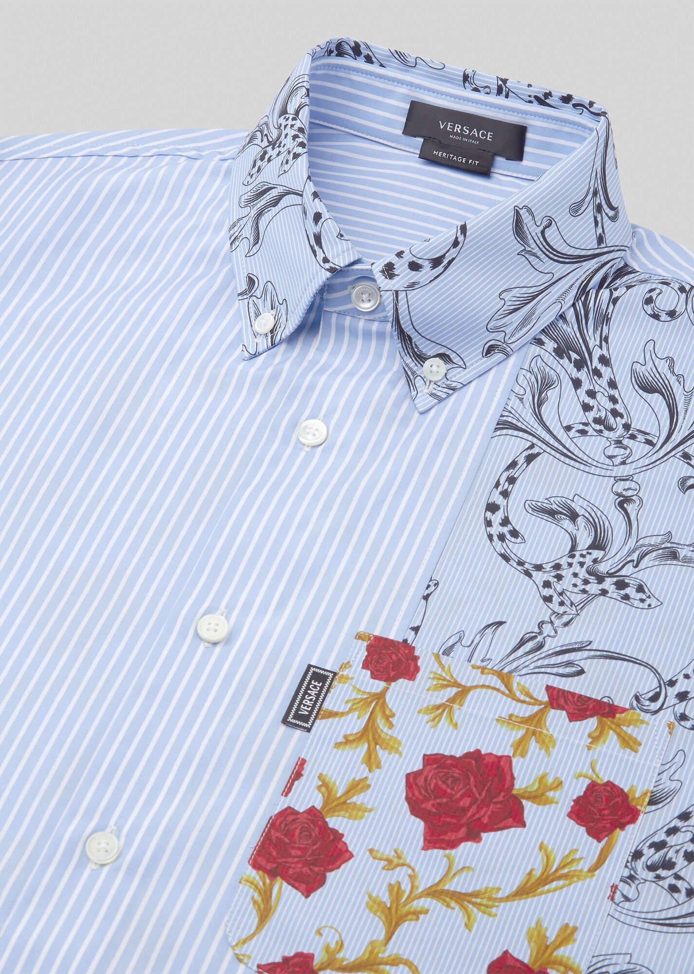 Mixed Print Cotton Poplin Shirt - 2