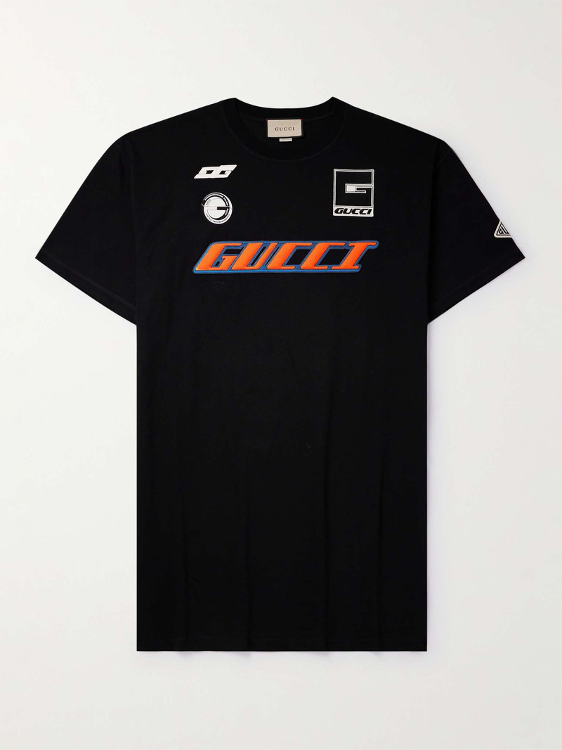 Oversized Logo-Detailed Cotton-Jersey T-Shirt - 1
