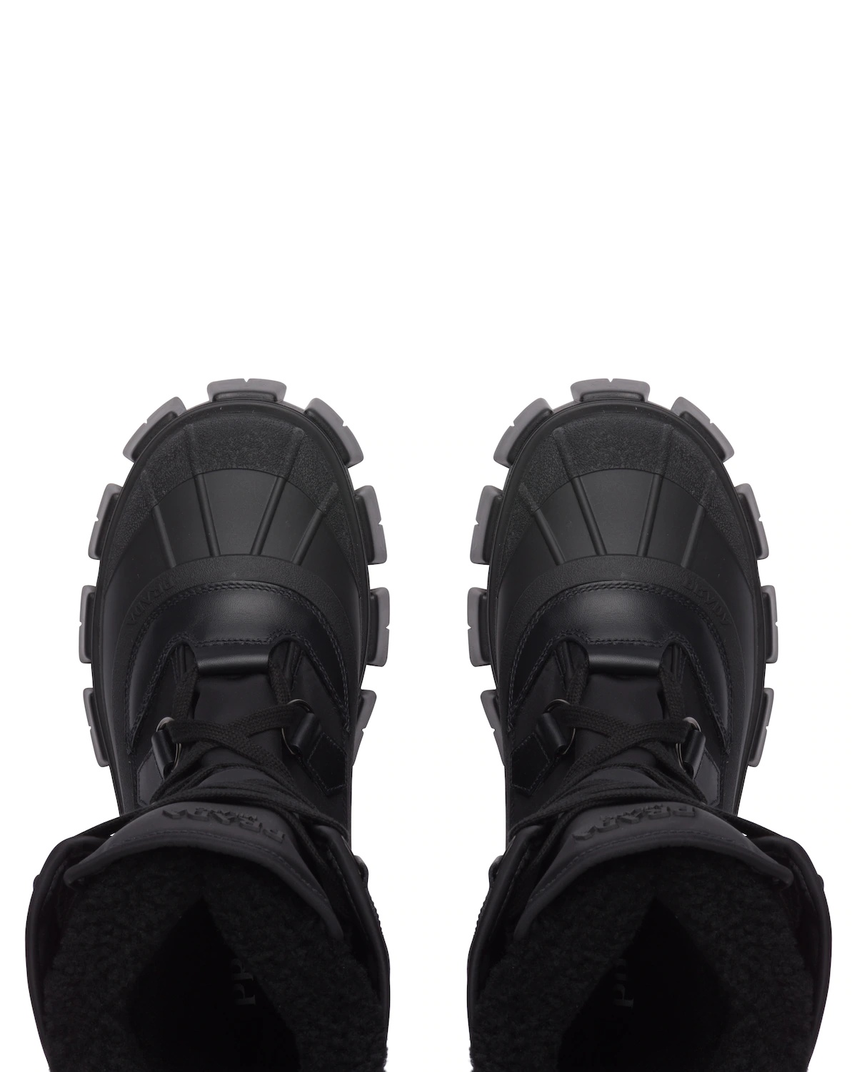 Re-Nylon gabardine shearling-lined hiking boots - 3