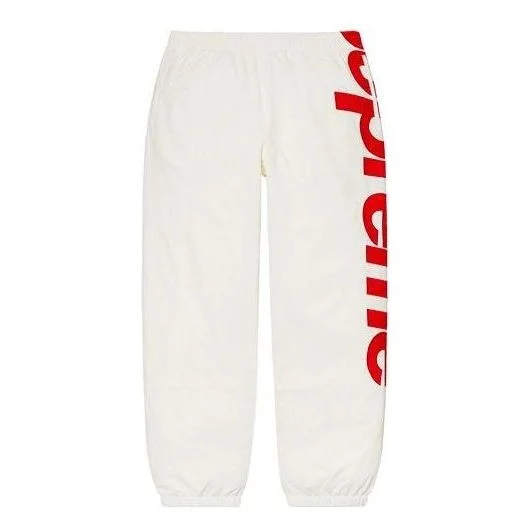 Supreme Spellout Track Pants 'White Red' SUP-SS21-449 - 1