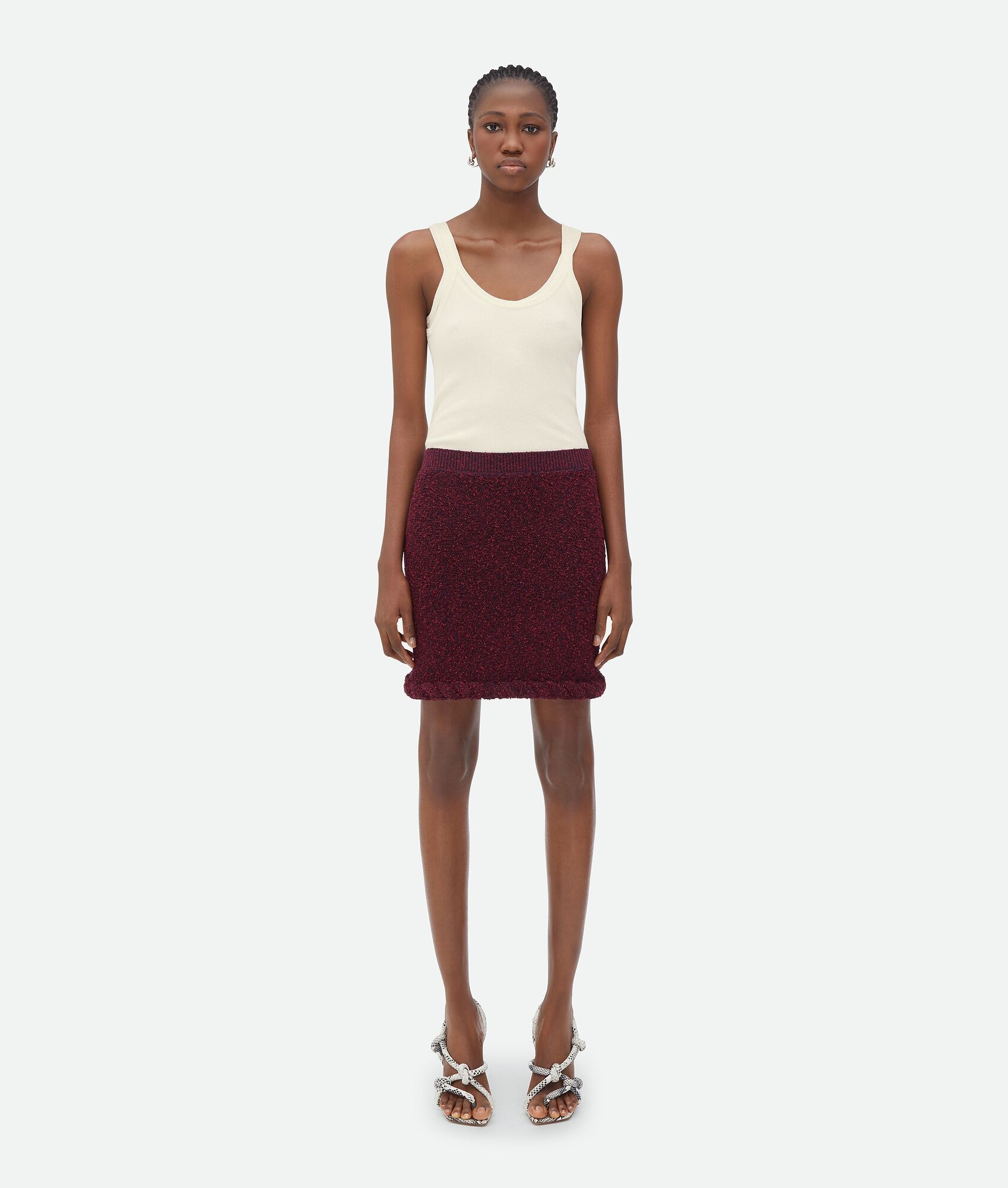 Towelling Viscose Mini Skirt - 1