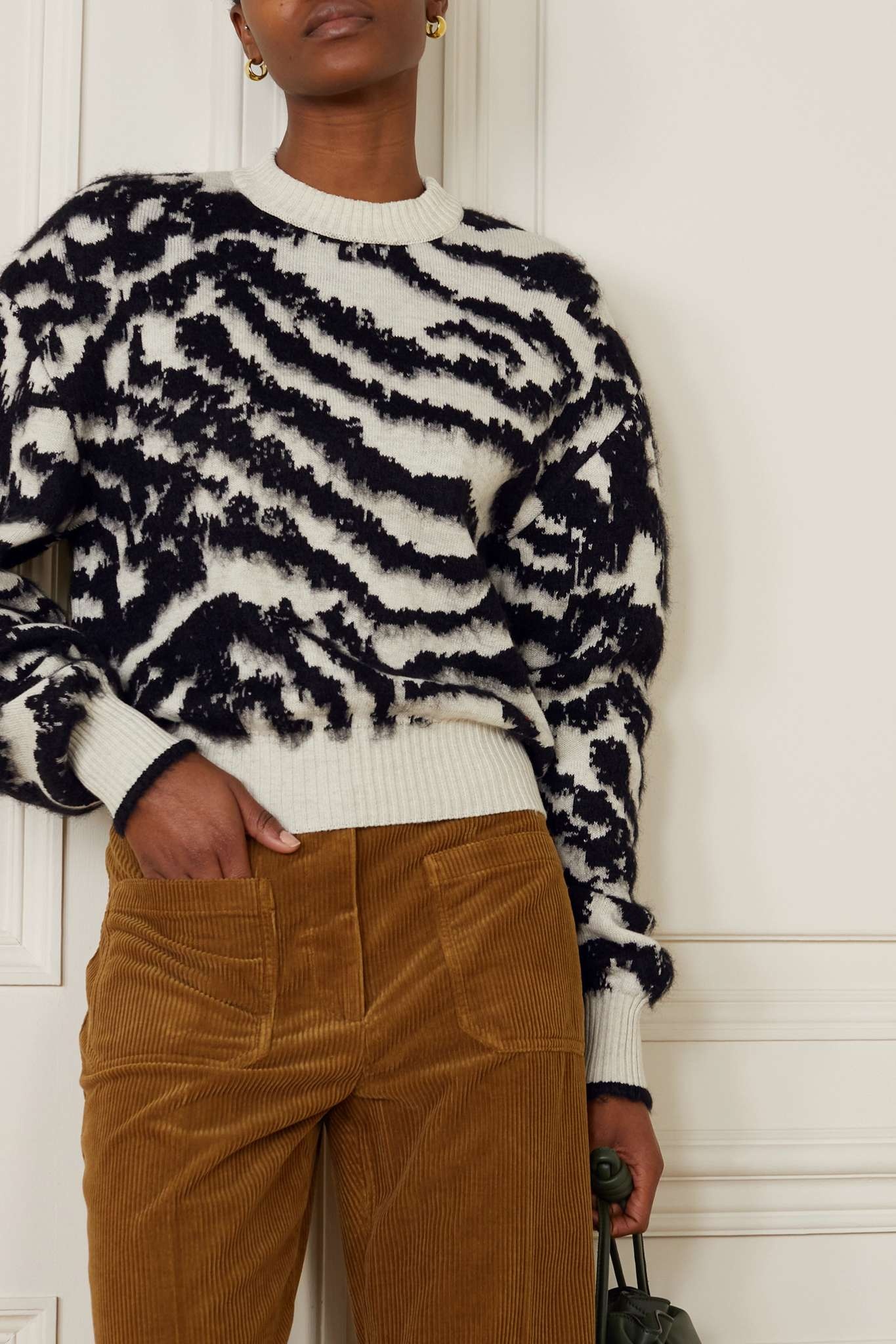 Brushed cotton-blend sweater - 3