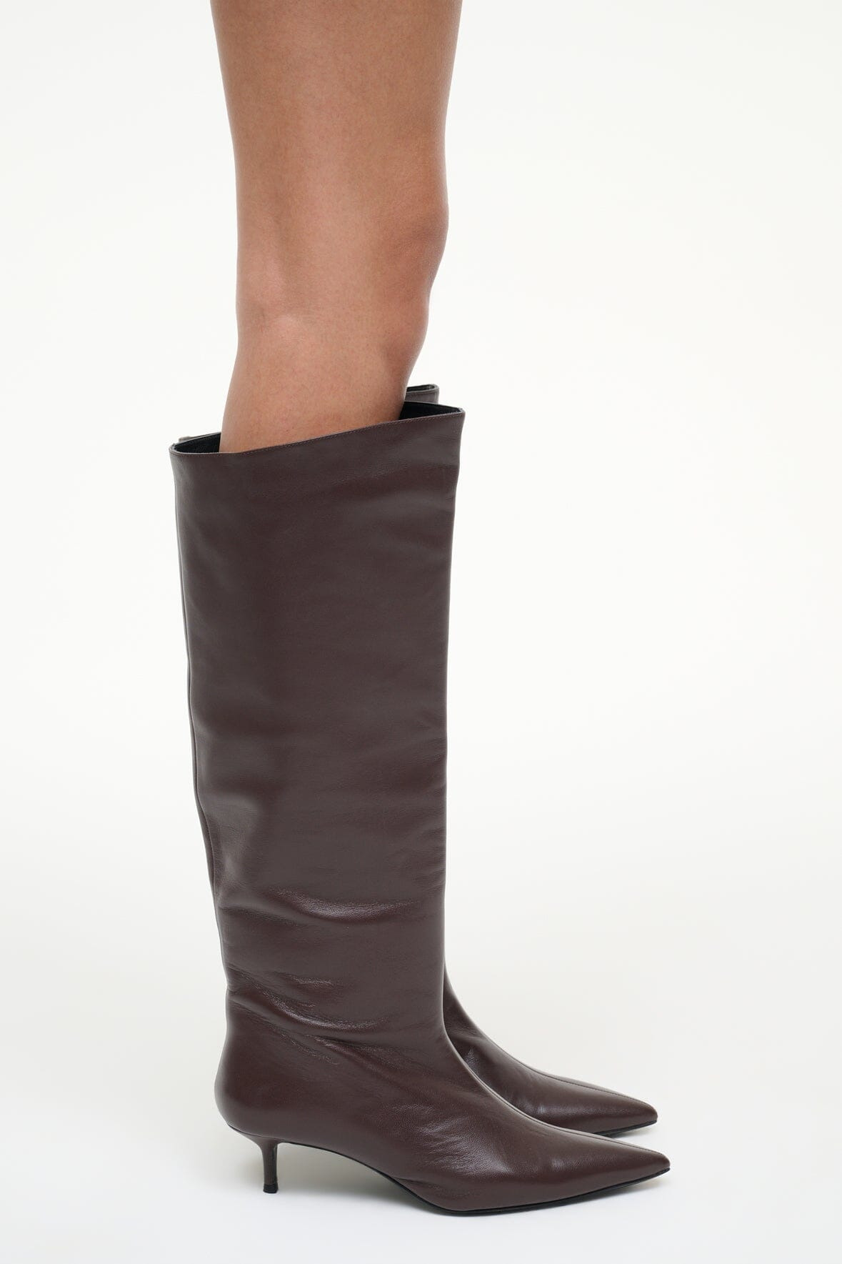 STAUD SEBASTIAN KITTEN HEEL BOOT ESPRESSO - 8