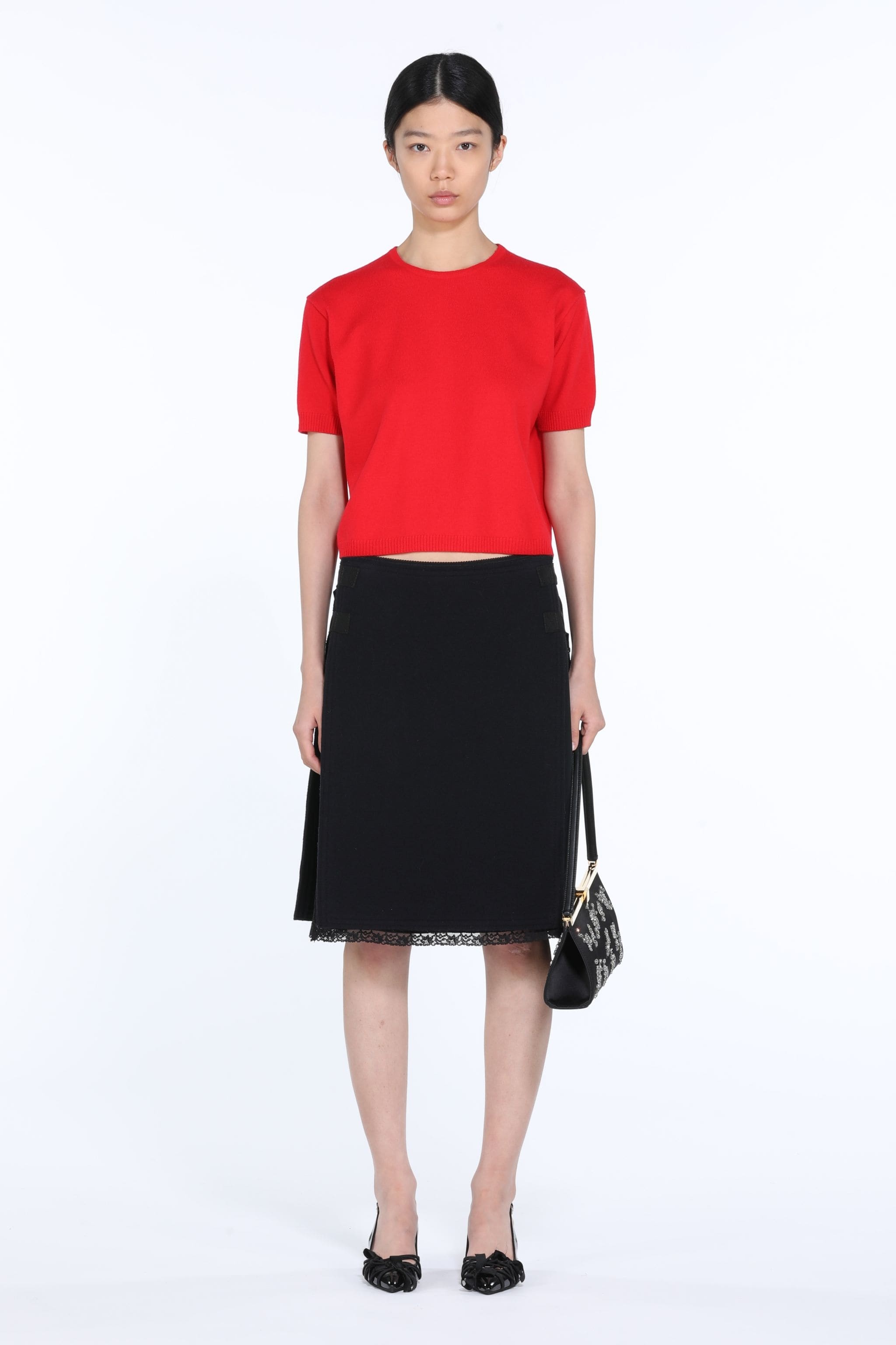 LACE-TRIM MIDI SKIRT - 4