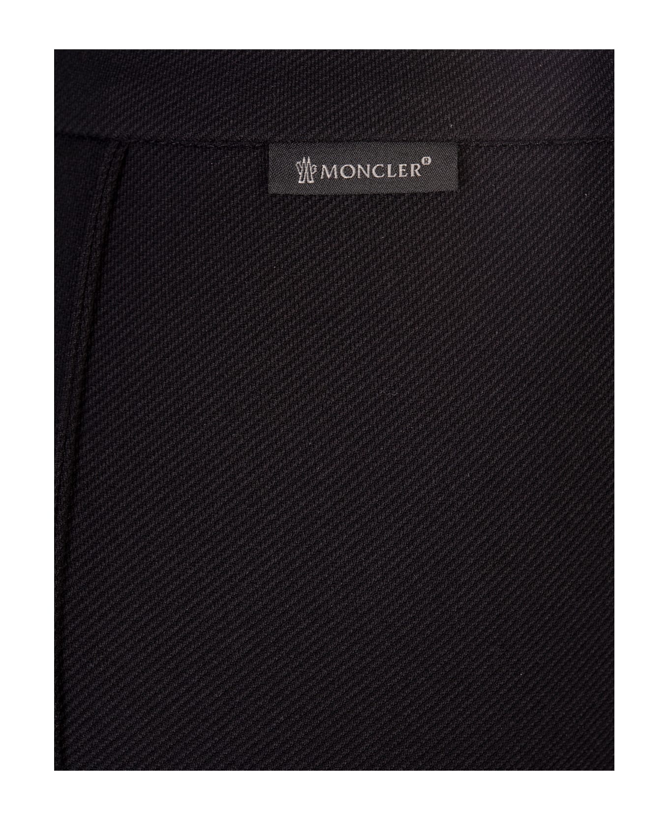 Black Slim Fit Stretch Gabardine Trousers - 4