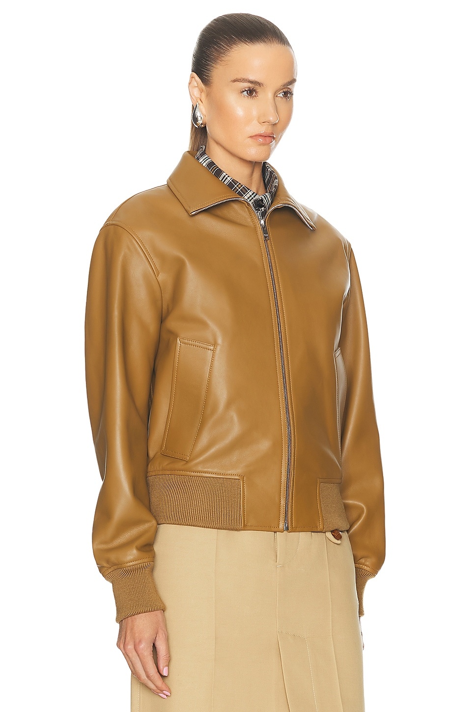 Leather Bomber Jacket - 3
