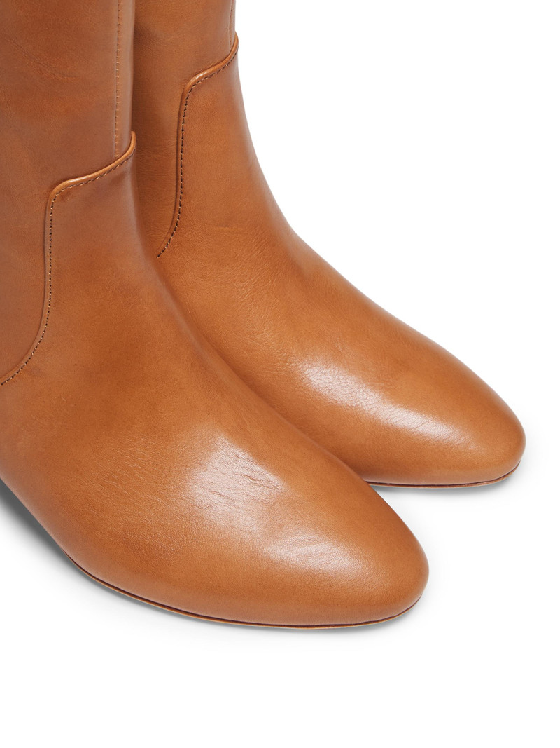 Women's Gia 50MM Leather Tall Boots - Safari 5