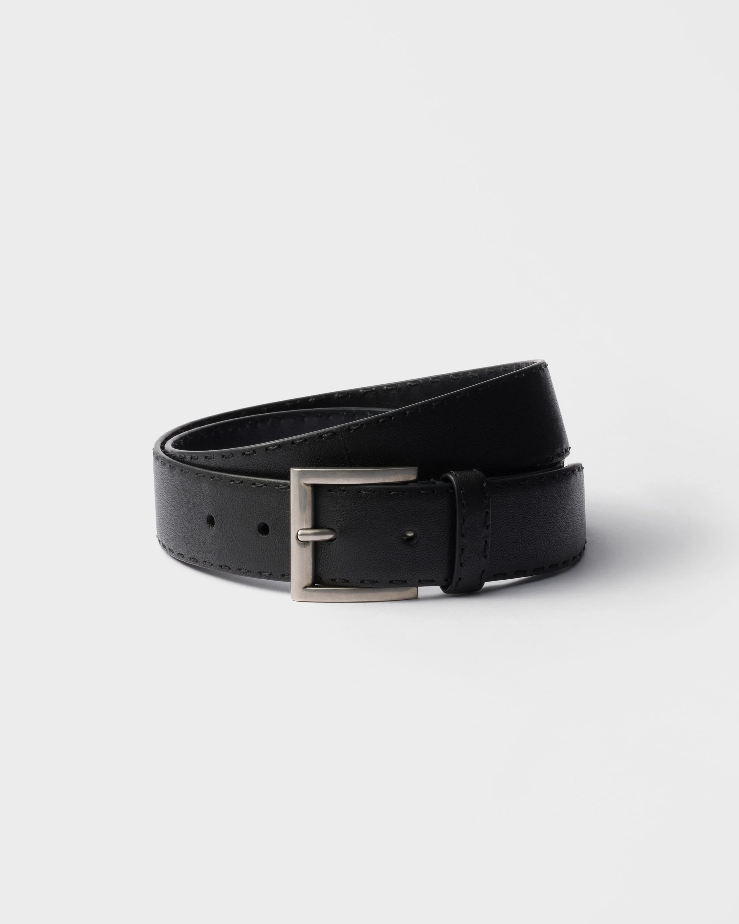 Antiqued leather belt - 1