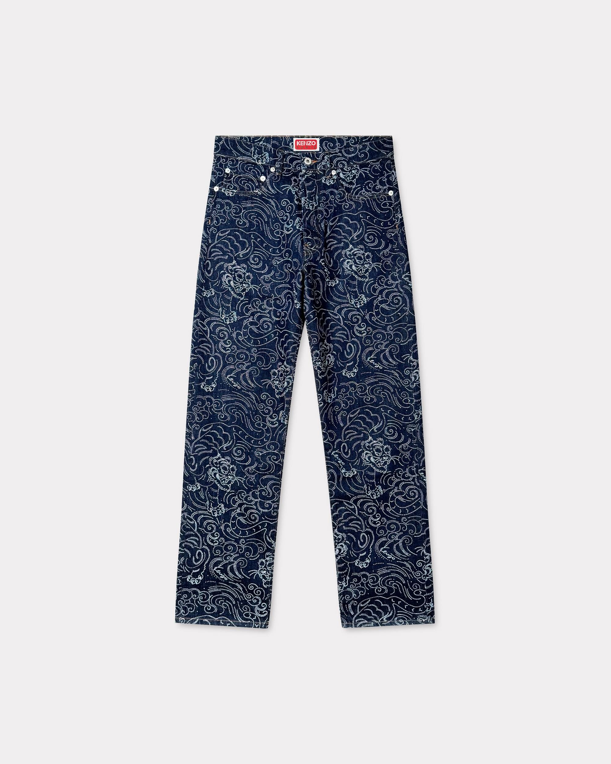 'KENZO Star Tiger' ASAGAO straight jeans in japanese denim - 1