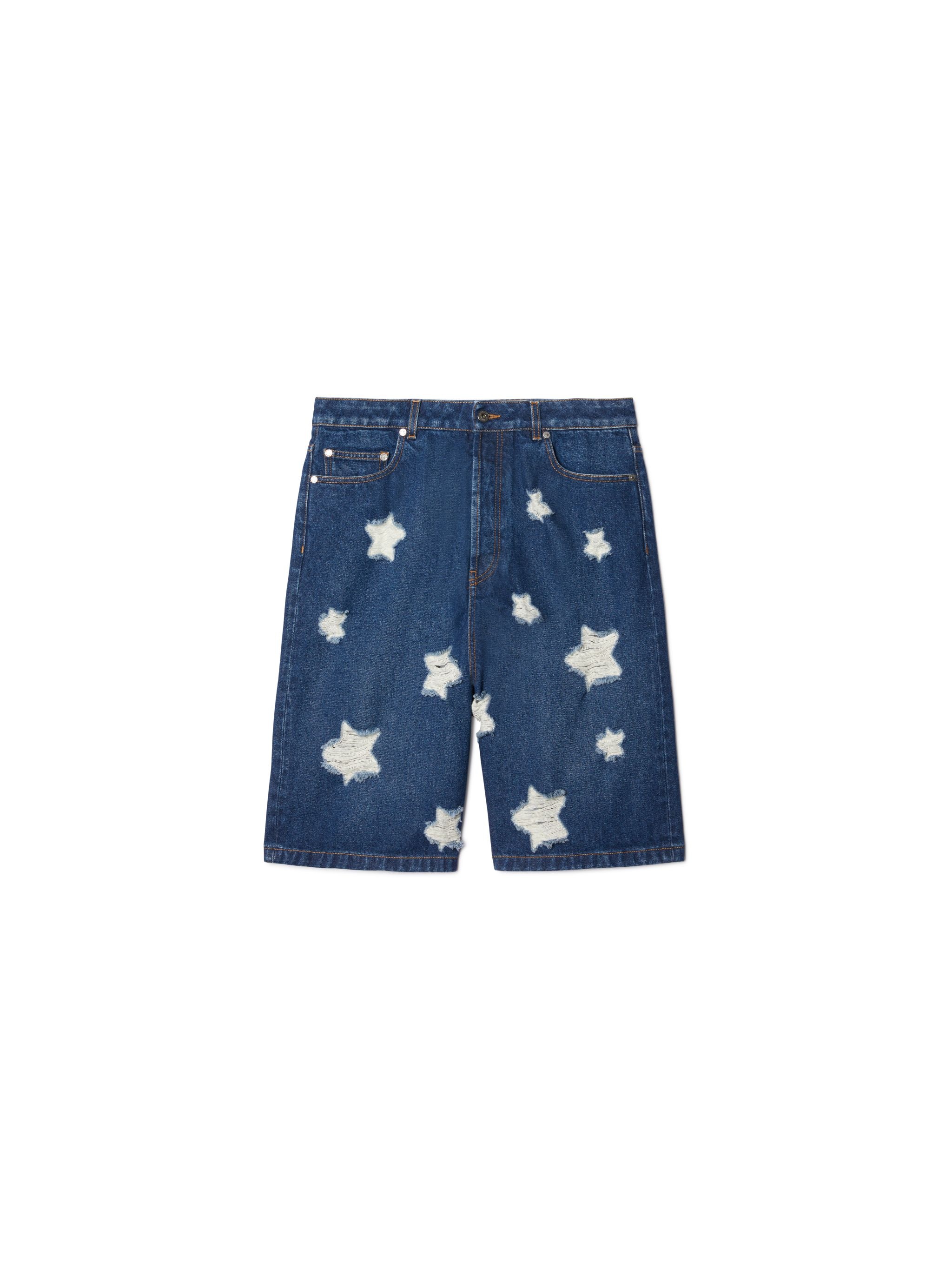Stars Denim Shorts - 1