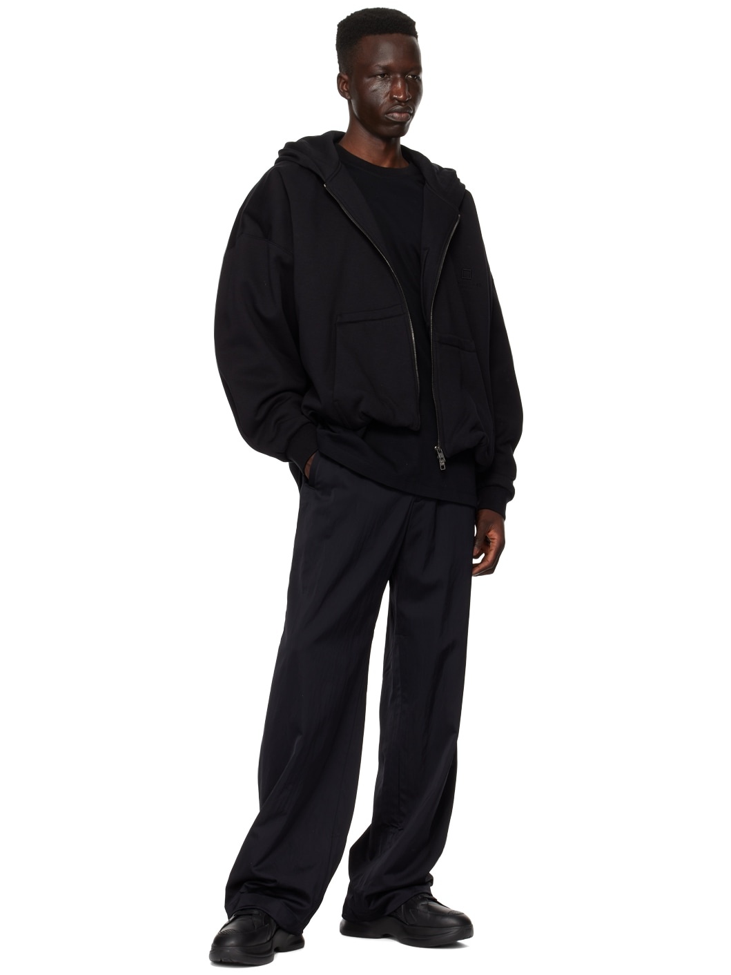 Black Drawstring Trousers - 4