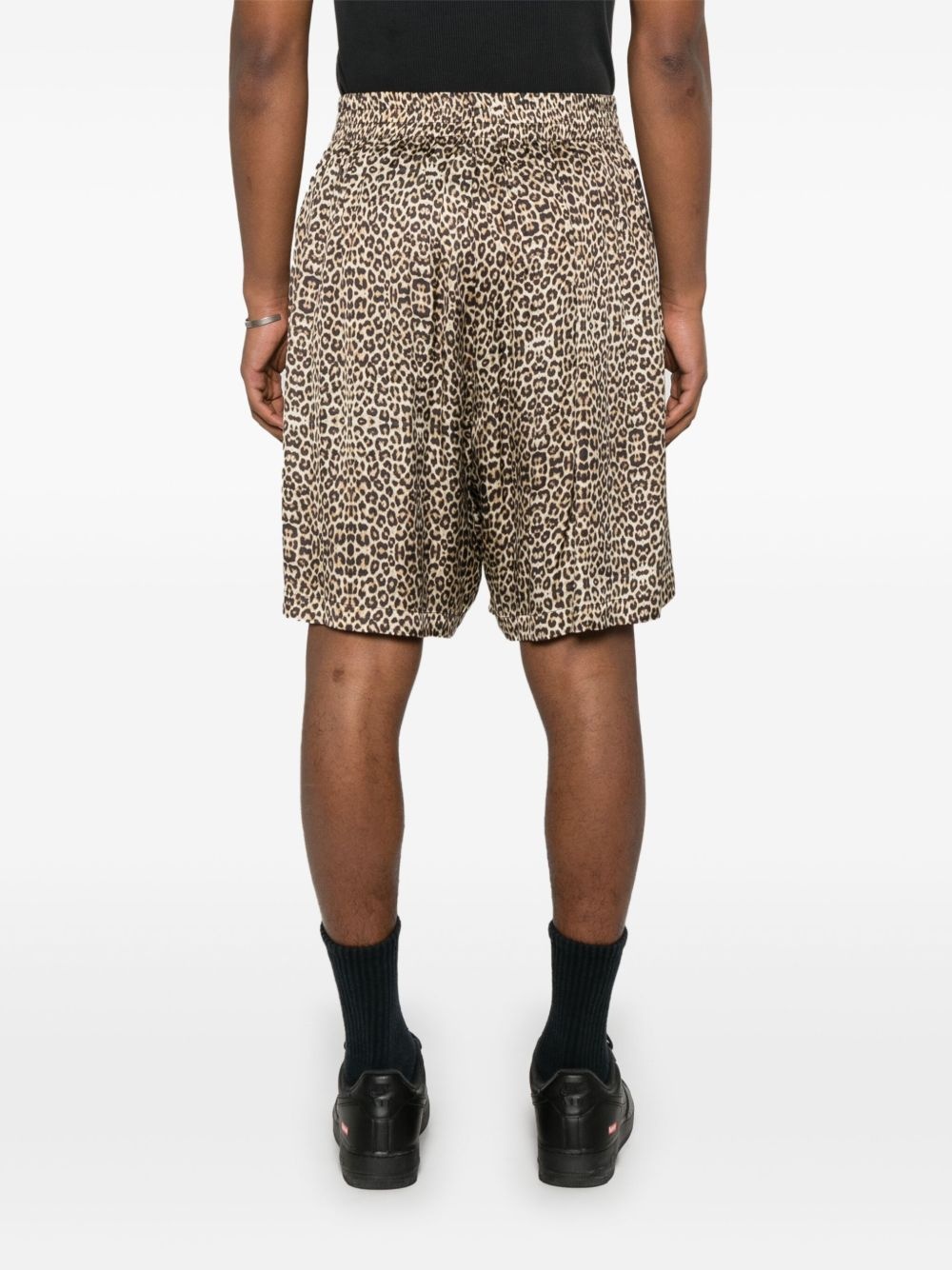 leopard-print shorts - 4
