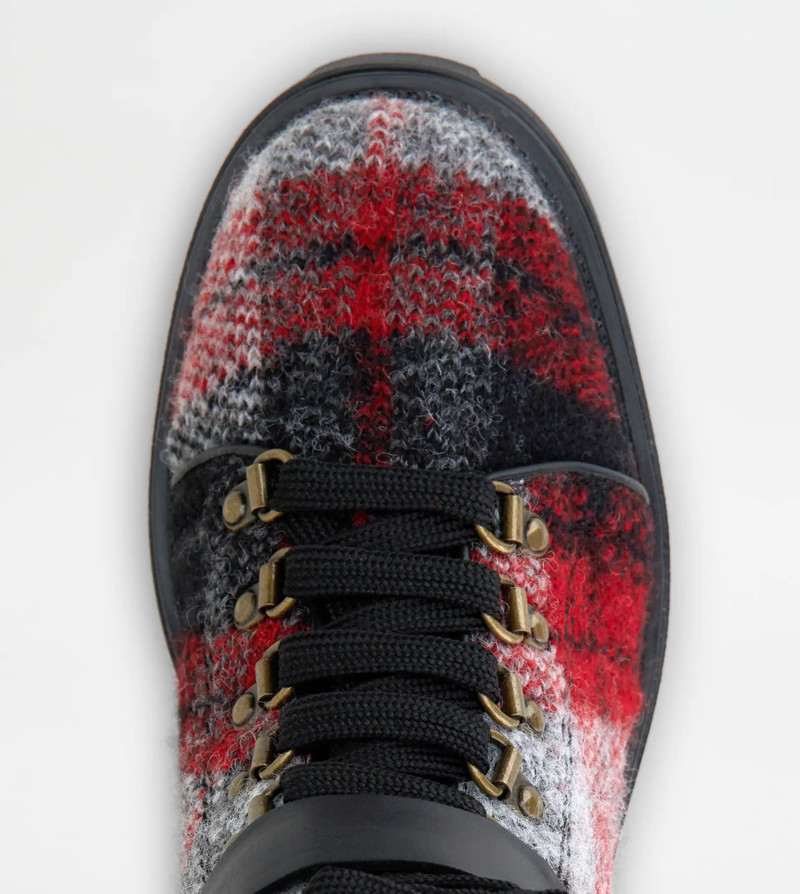 ANKLE BOOTS IN FABRIC - GREY, RED, BLACK 3