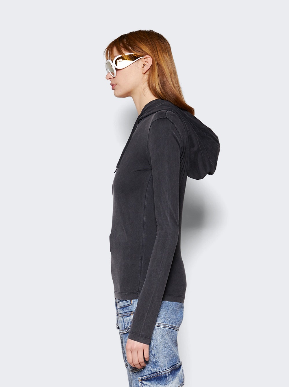Fitted Hoodie Faded Black - 4