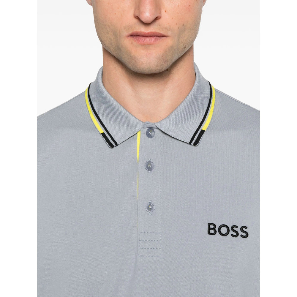 Boss Grey Polo Shirts Men - 4
