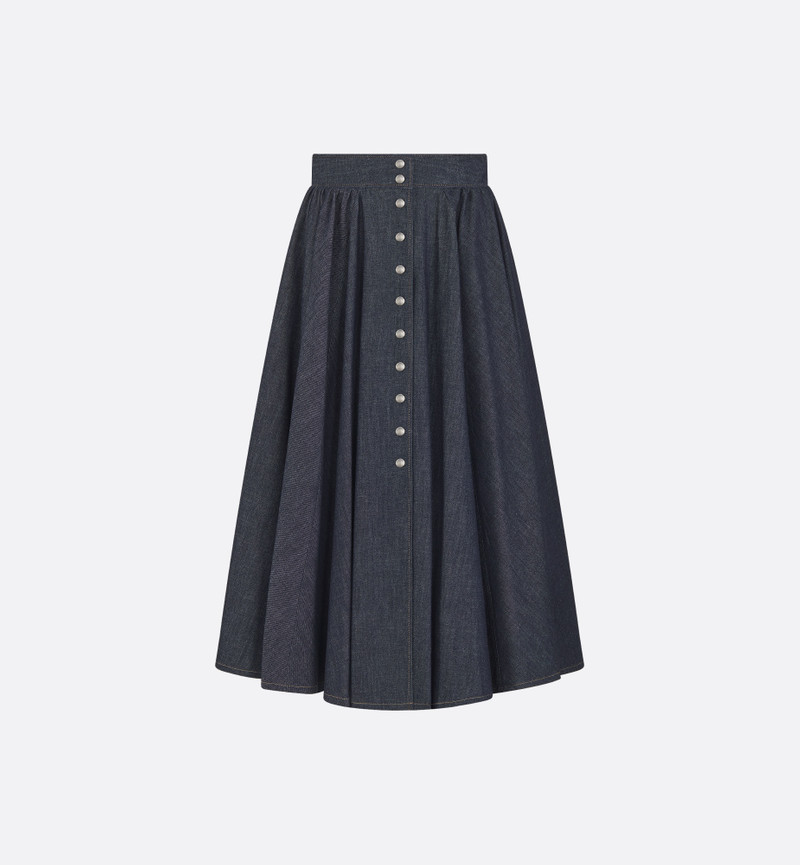 Mid-Length Skirt with Snaps 1