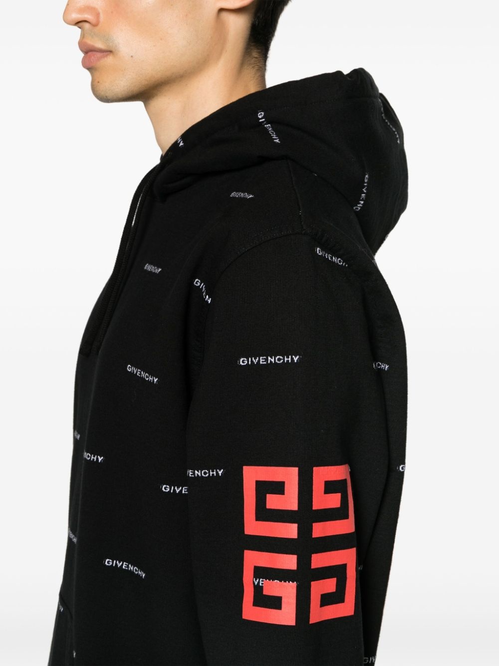 4G-print cotton hoodie - 5