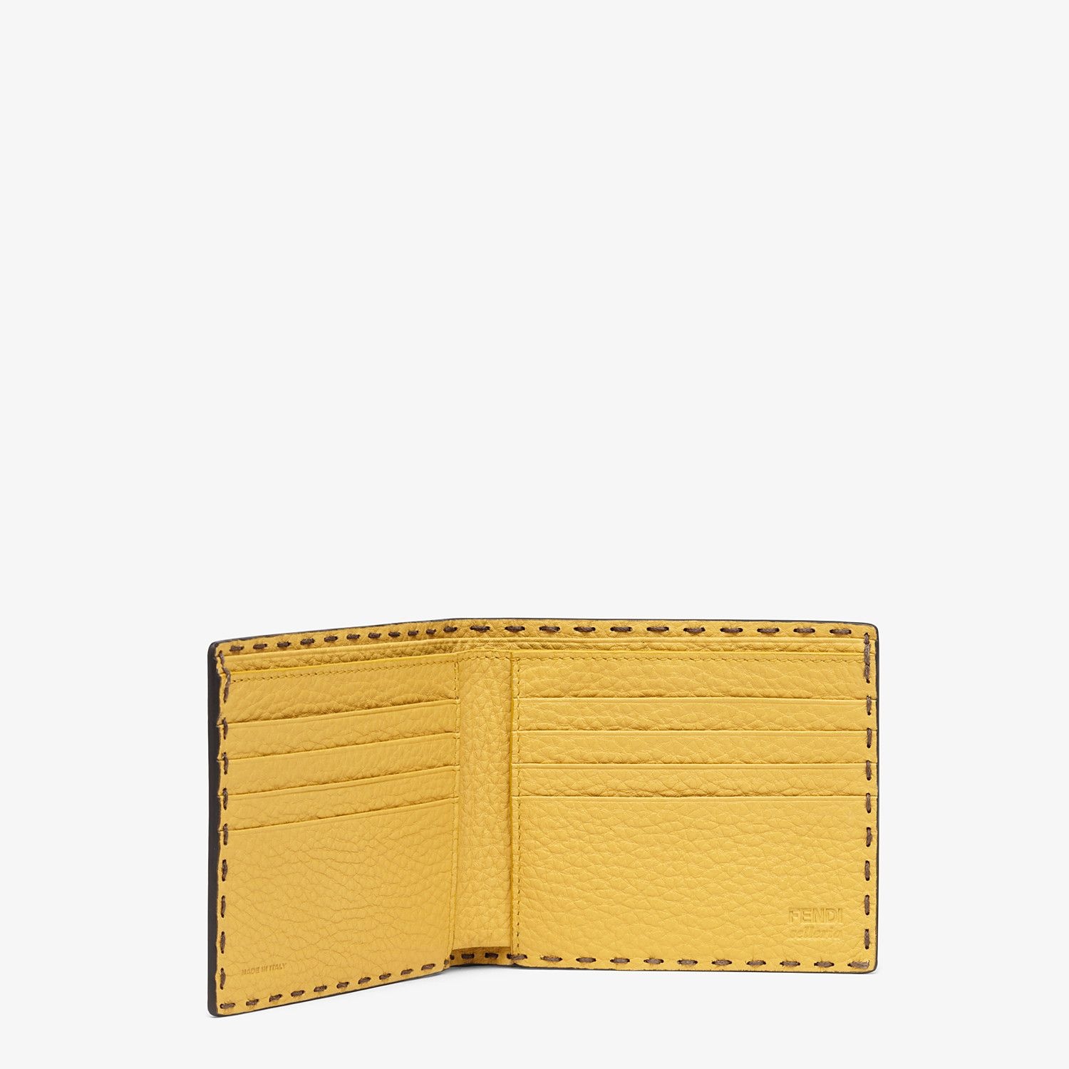 Green leather bi-fold wallet - 3