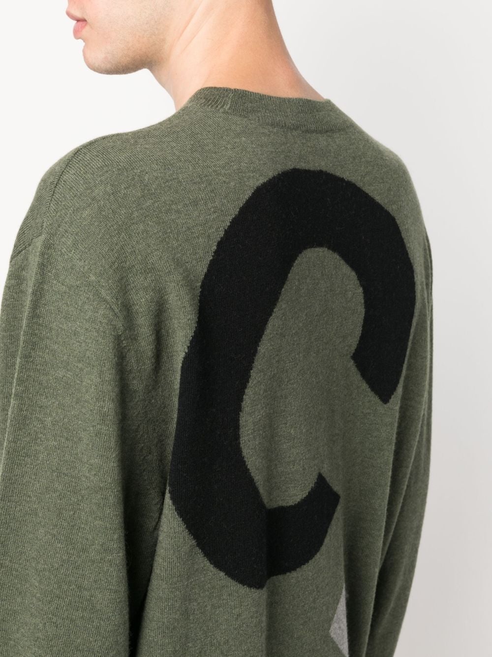 logo-intarsia merino-wool sweatshirt - 5