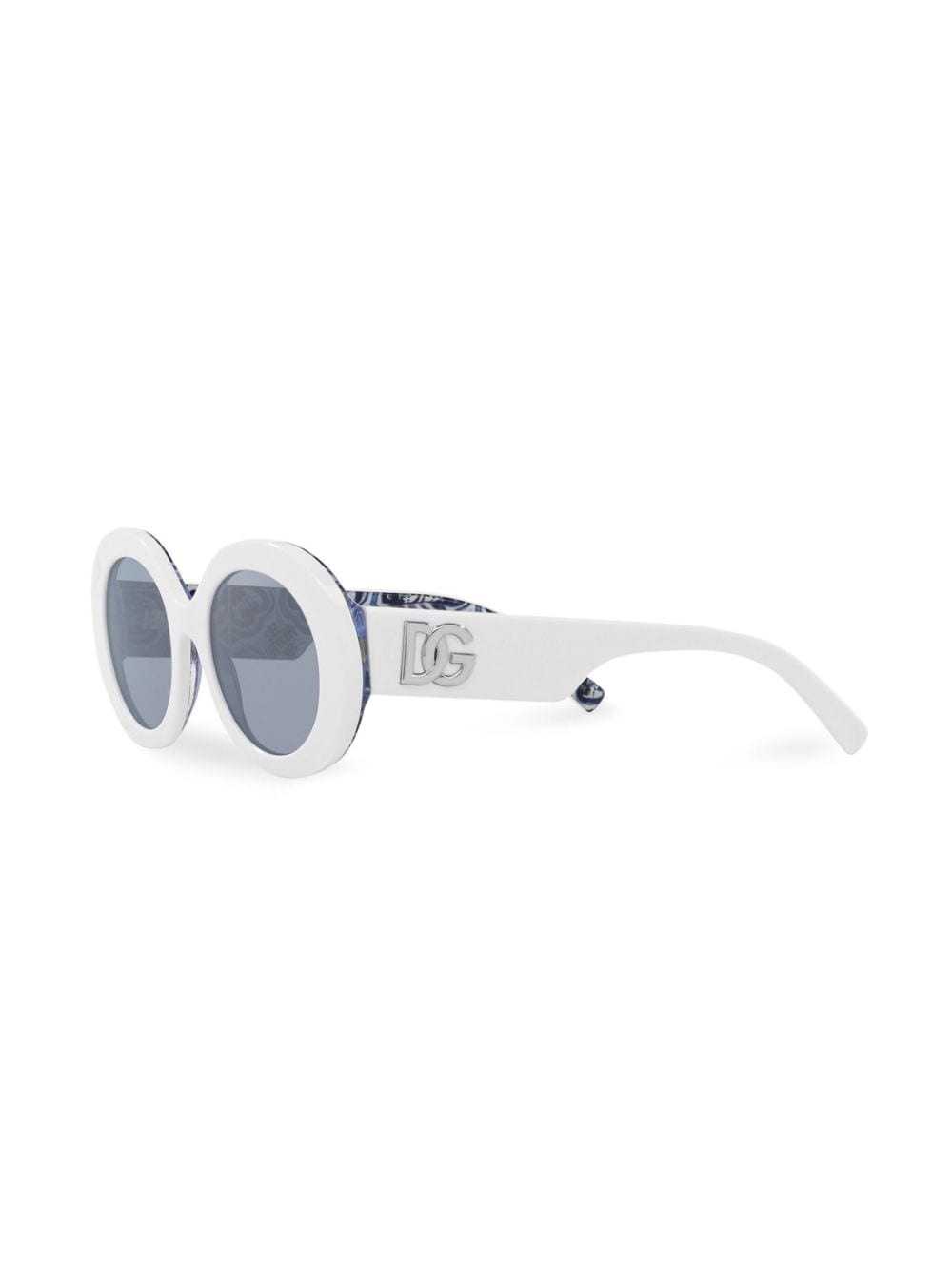 logo-embossed round-frame sunglasses - 2
