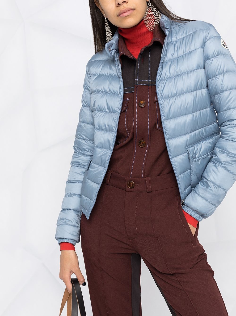 cropped quilted zipped jacket - 5