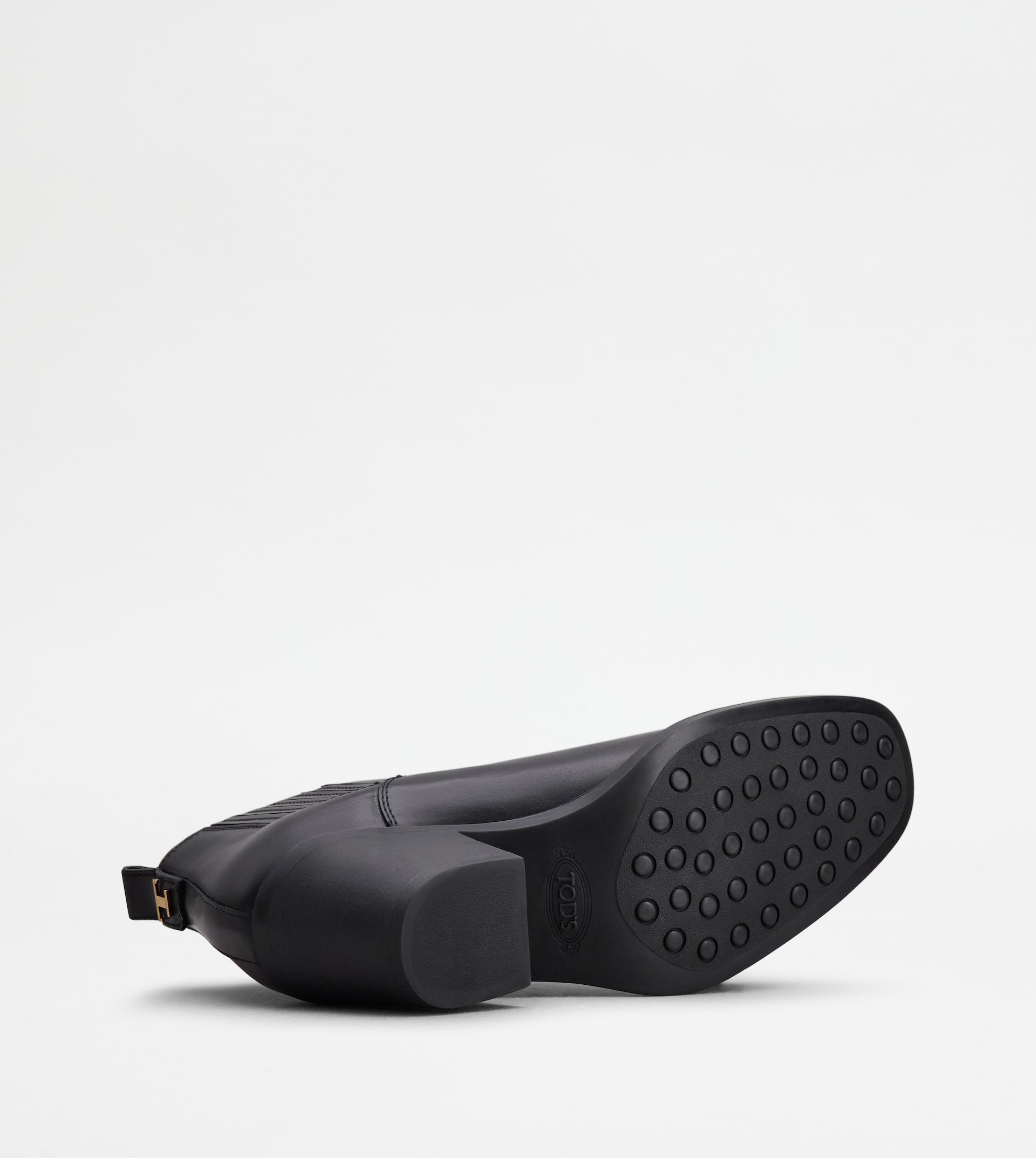 ANKLE BOOTS IN LEATHER - BLACK - 4