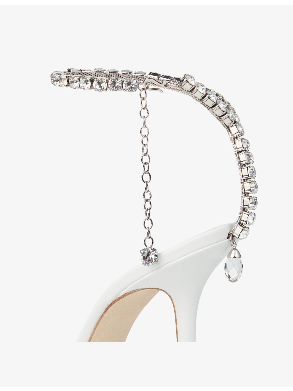 Saeda 100 crystal-embellished mesh heeled courts - 5