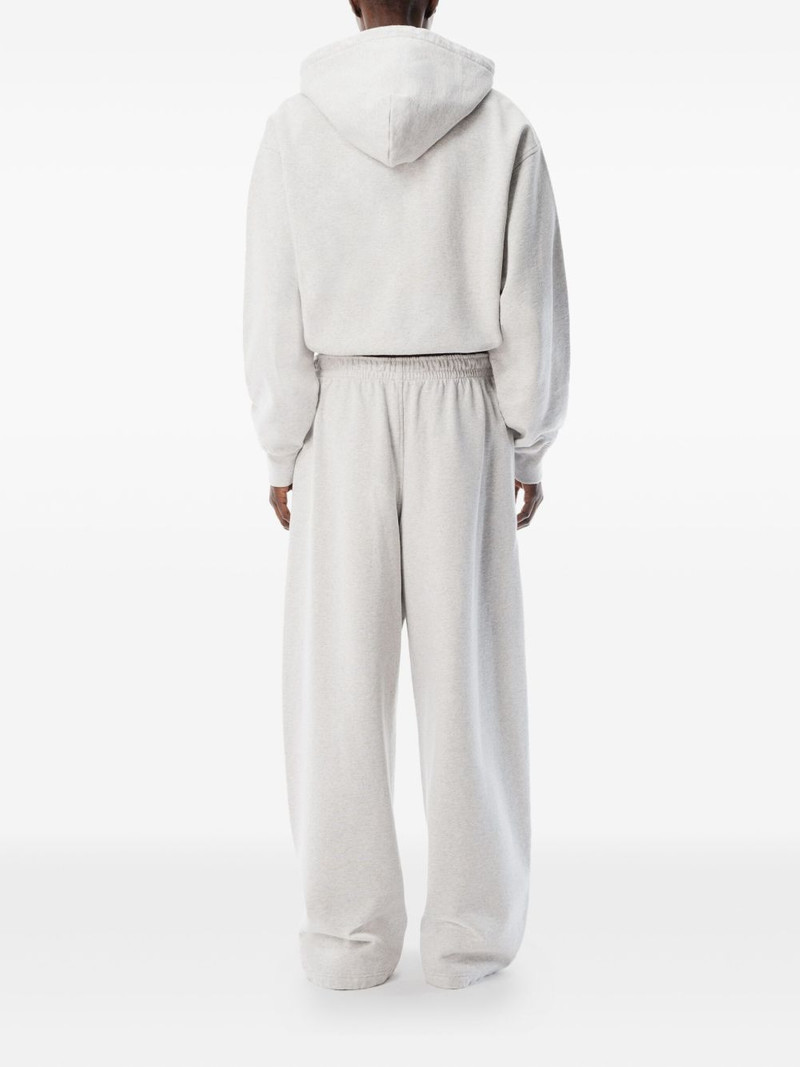rhinestone-drawcord zip-up hoodie 3