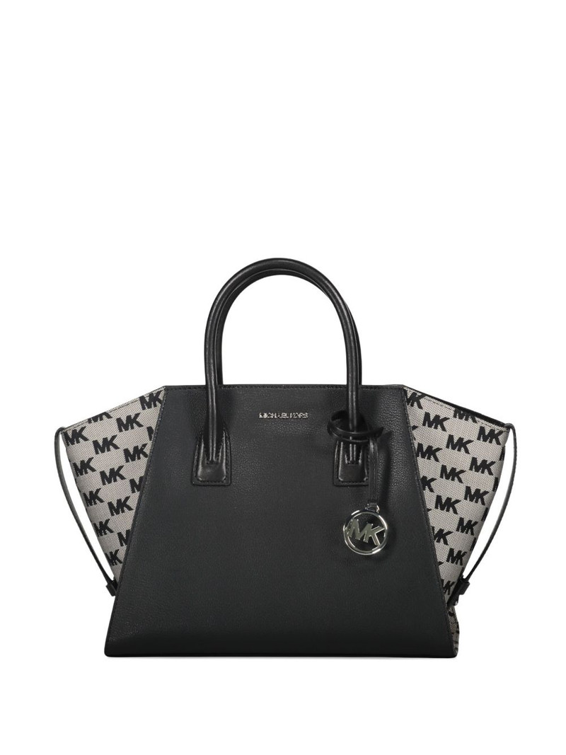Avril leather logo-plaque tote bag 1