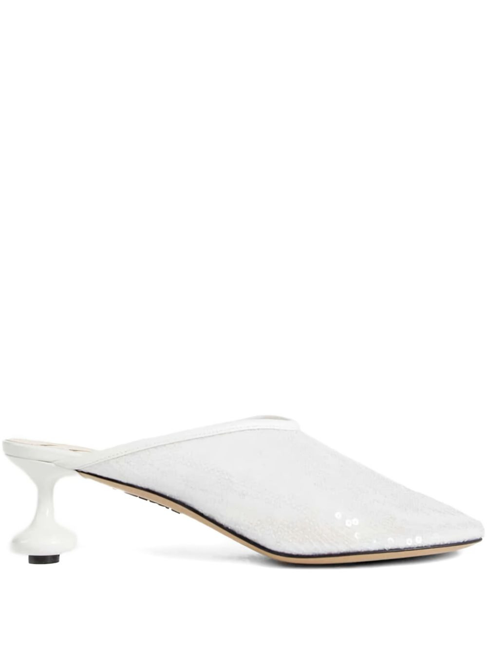 450mm sequin-embellished sculpted-heel mules - 1