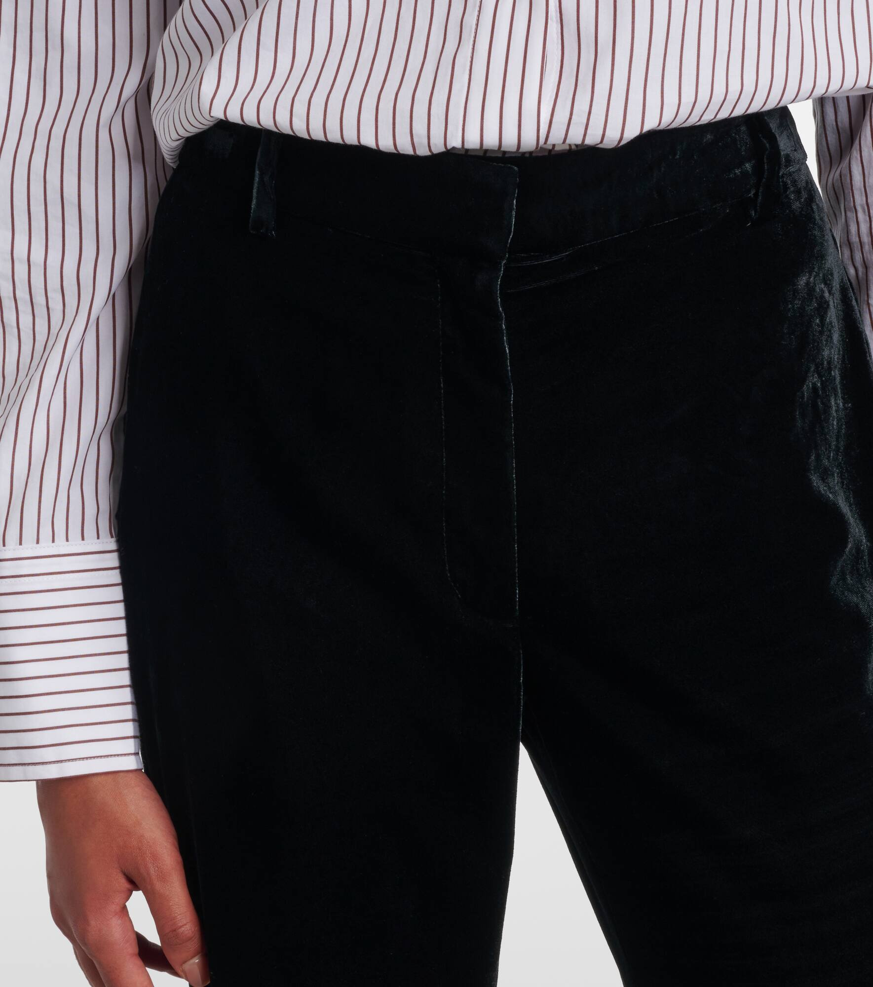 Effy high-rise flared velvet pants - 4