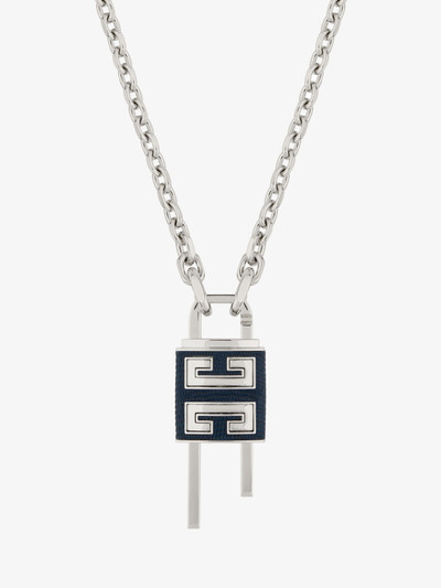 Givenchy SMALL LOCK NECKLACE IN METAL AND LEATHER outlook