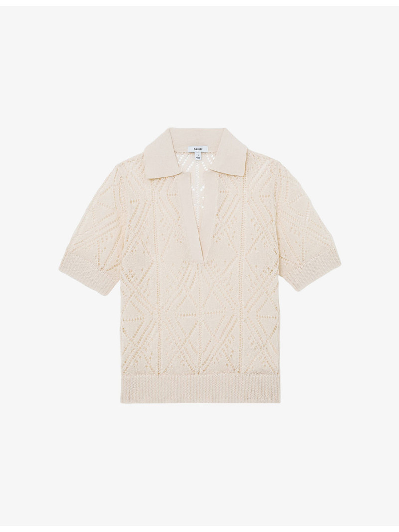 Finty Open-Collar Knitted Top 1