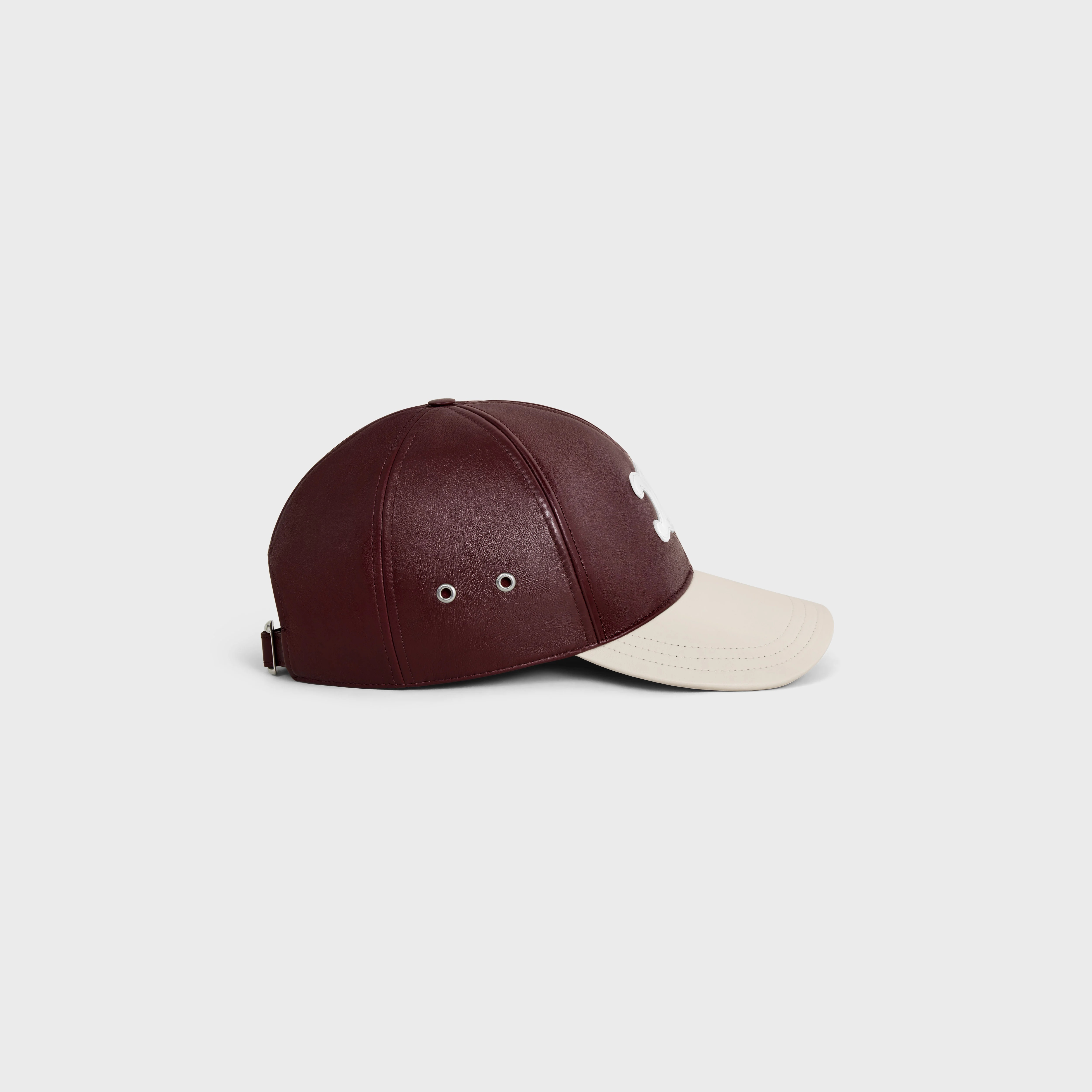 triomphe baseball cap in lambskin - 3