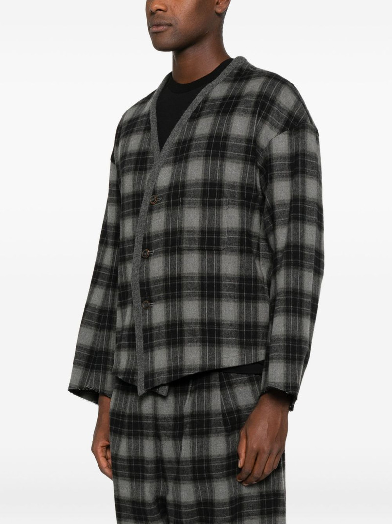 plaid-pattern cardigan 3