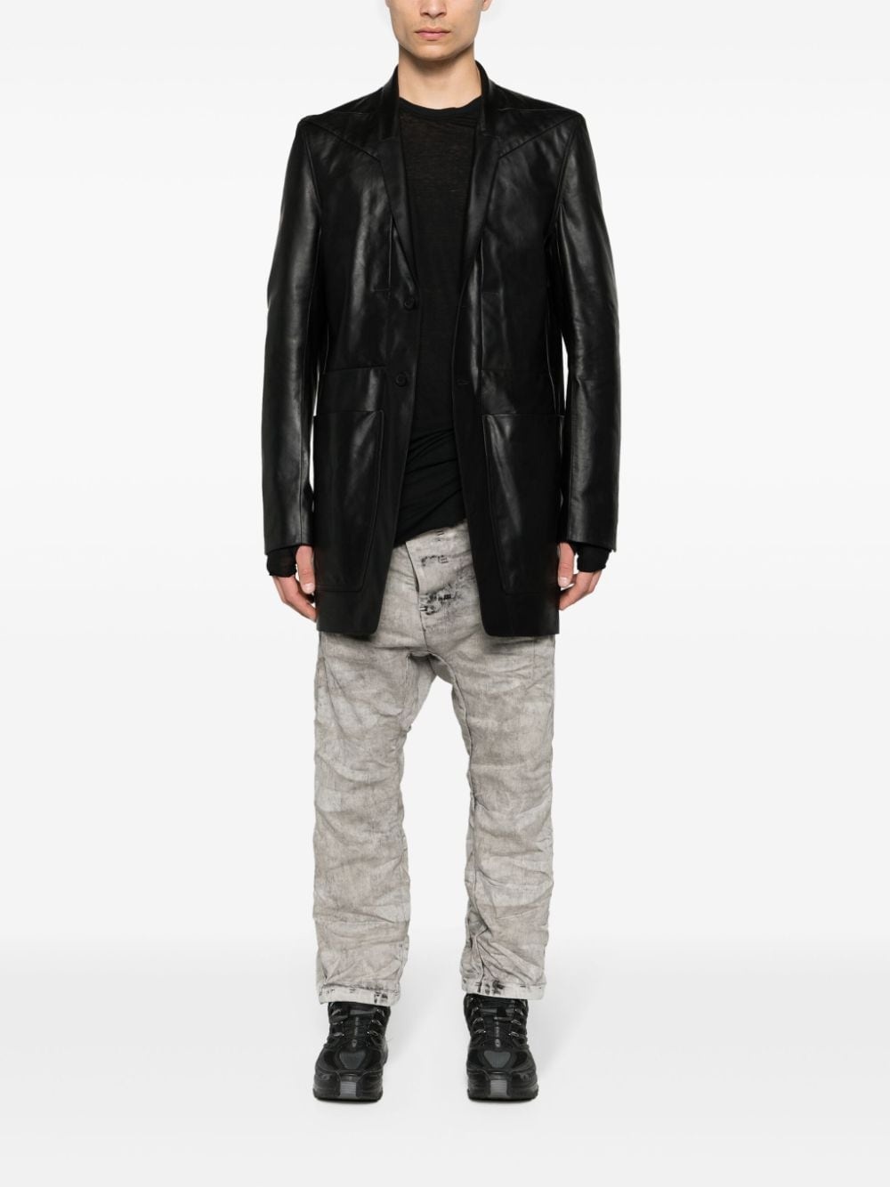 mid-rise drop-crotch jeans - 2