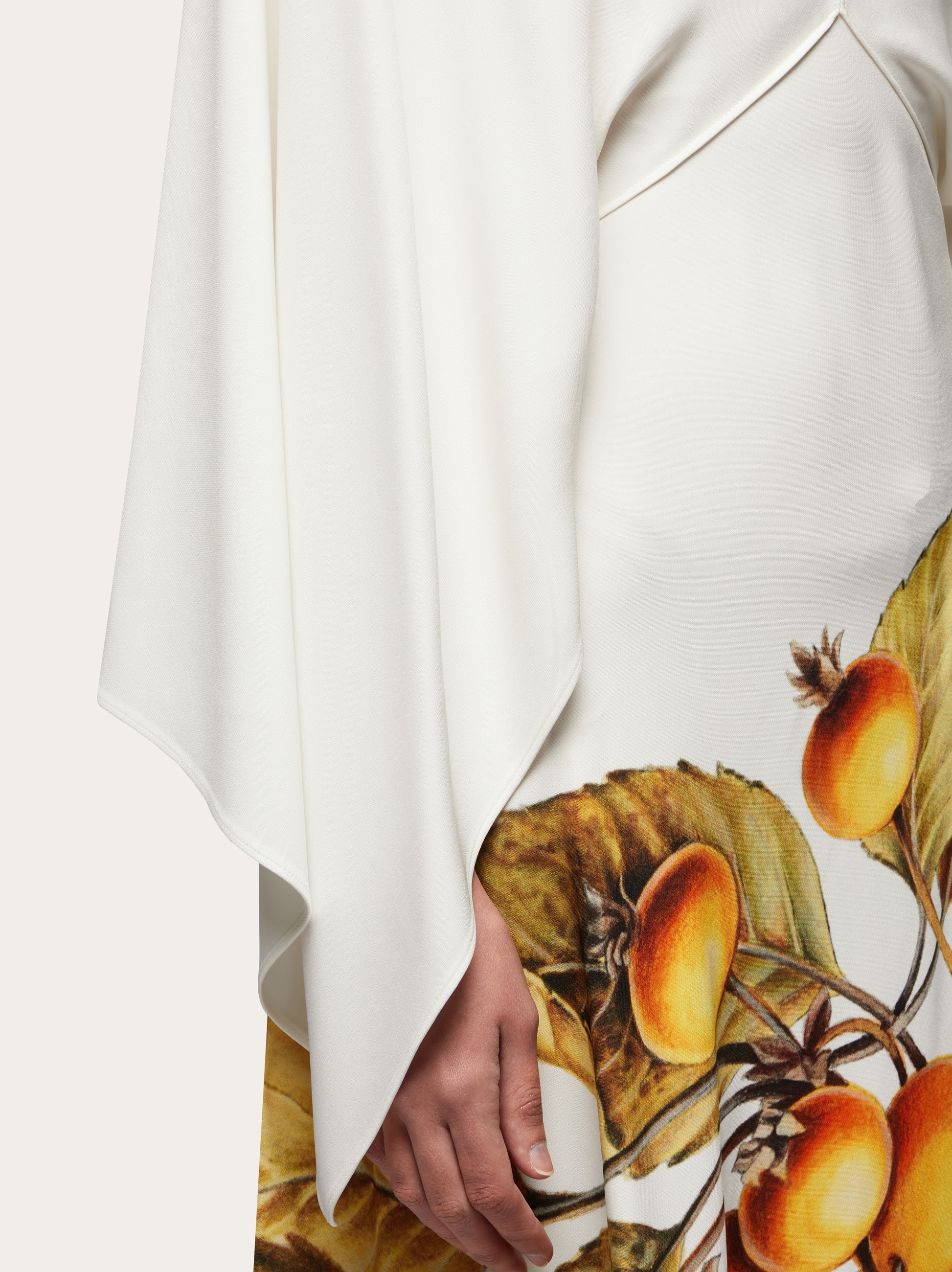 Asymmetric dress with botanical print - 5