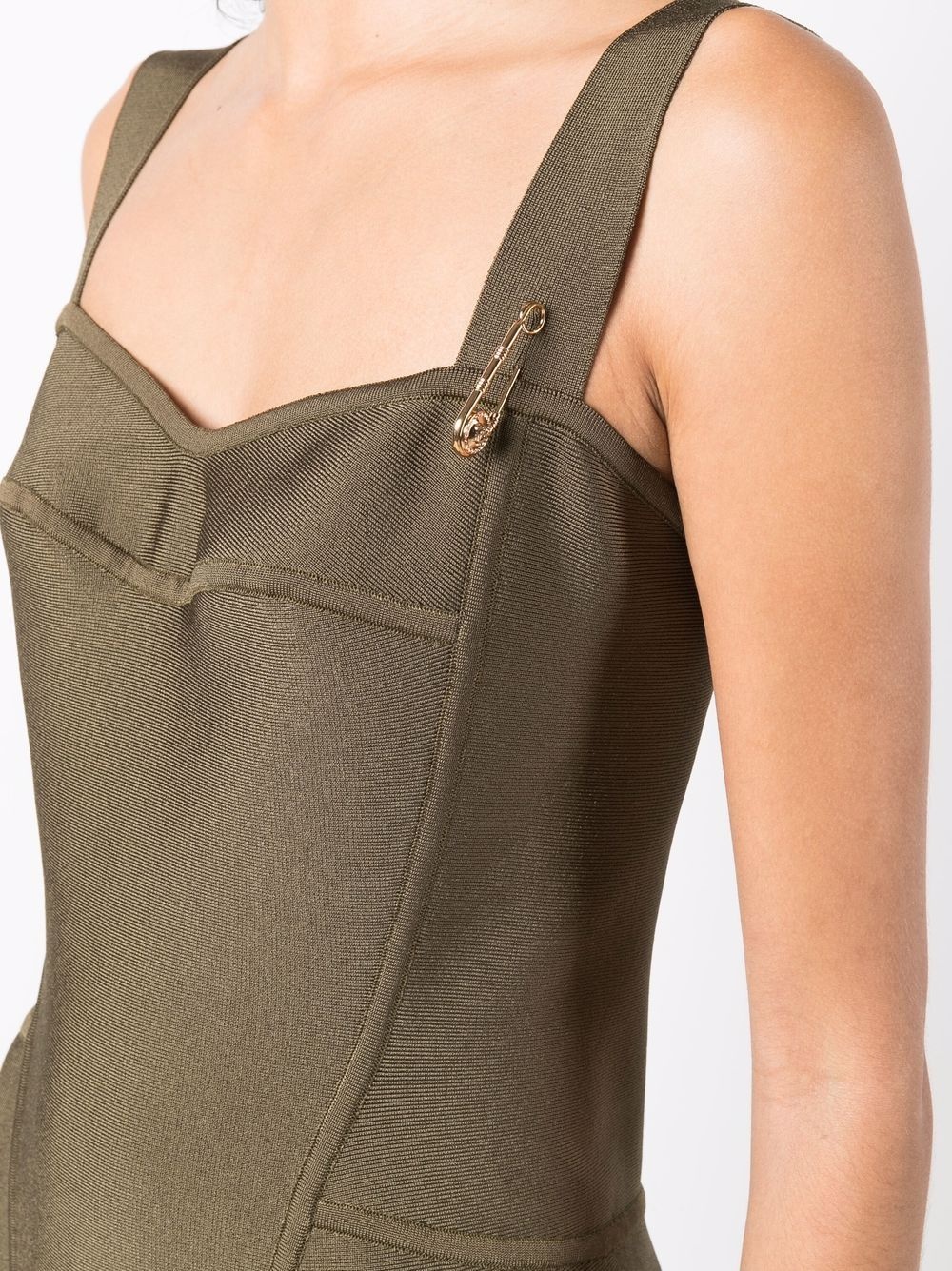 safety pin-detail midi dress - 5