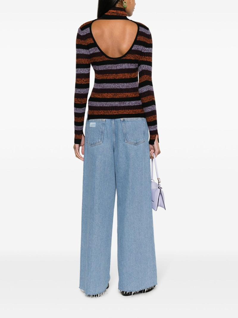 GANNI cut-out merino jumper outlook