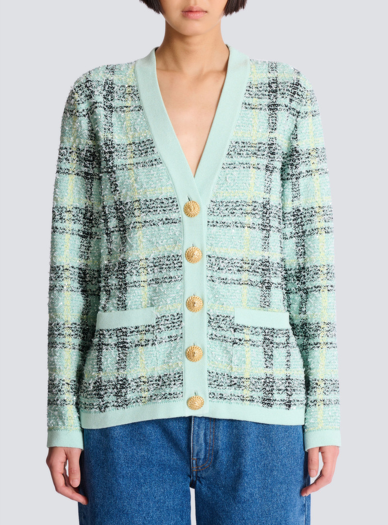 Loose glitter tweed cardigan 5