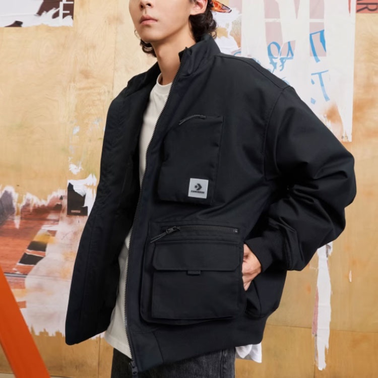 Converse Short Down Bomber Jacket 'Black' 10025251-A03 - 3