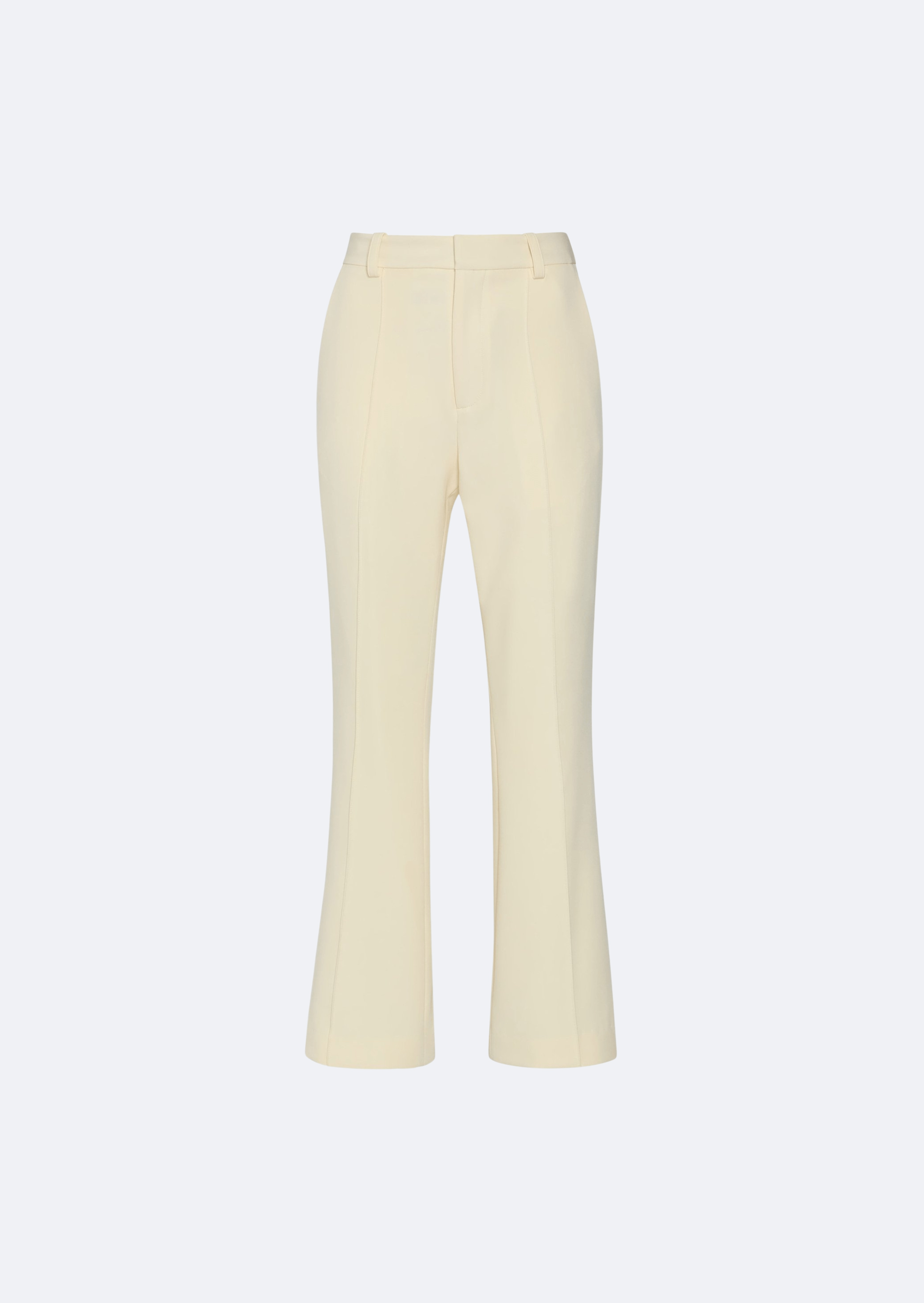 Matte Crepe High Waisted Cropped Flare Pant - 1