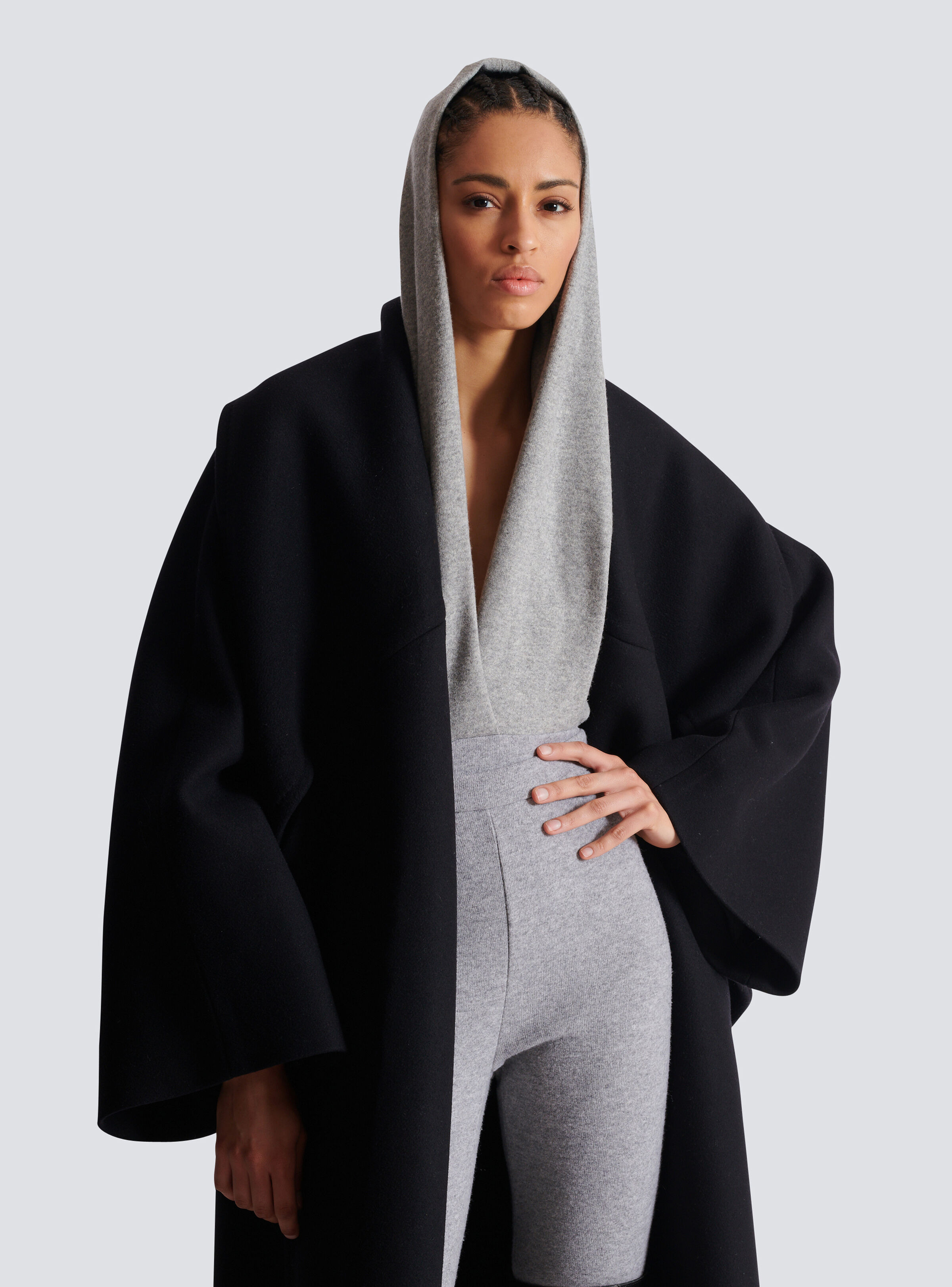 Oversized wool cape coat - 7