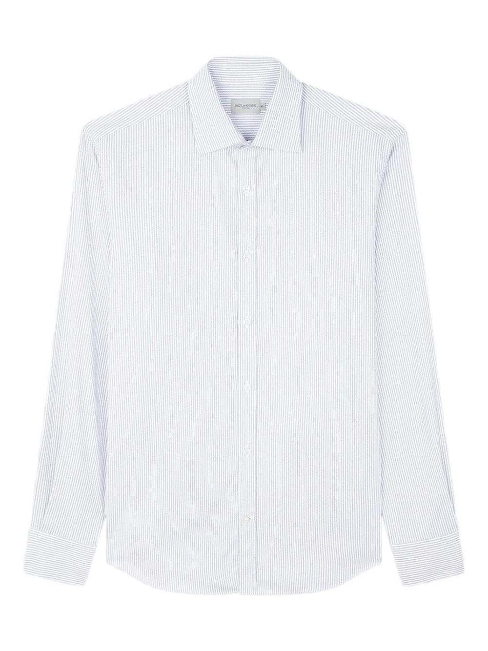 stripe-pattern cotton shirt - 1