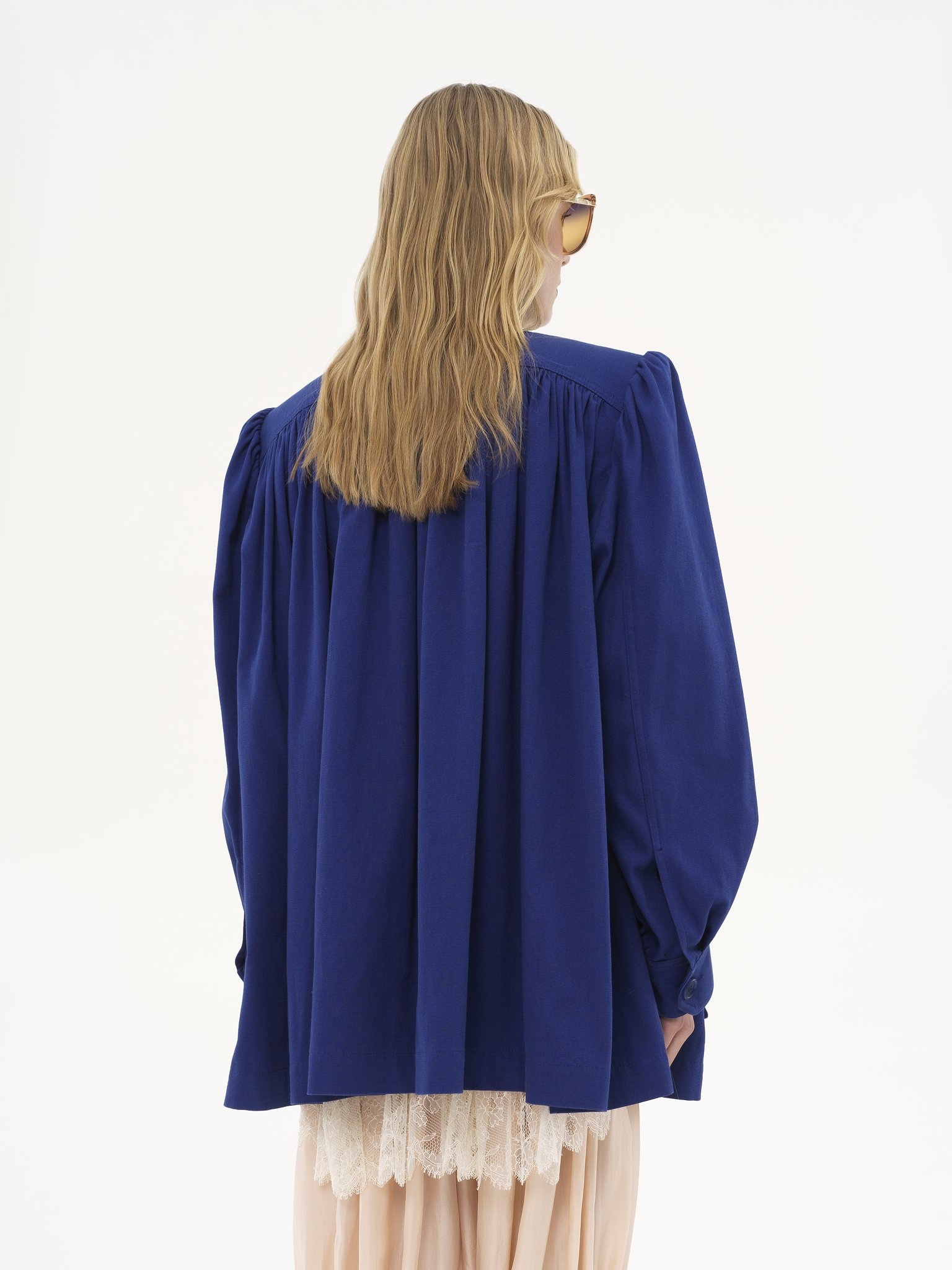 HIGH-NECK UTILITARIAN JACKET IN COTTON CANVAS - 5