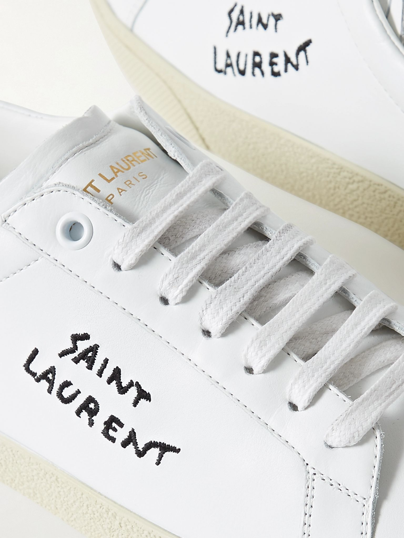 Court Classic SL/06 logo-embroidered leather sneakers White - 5