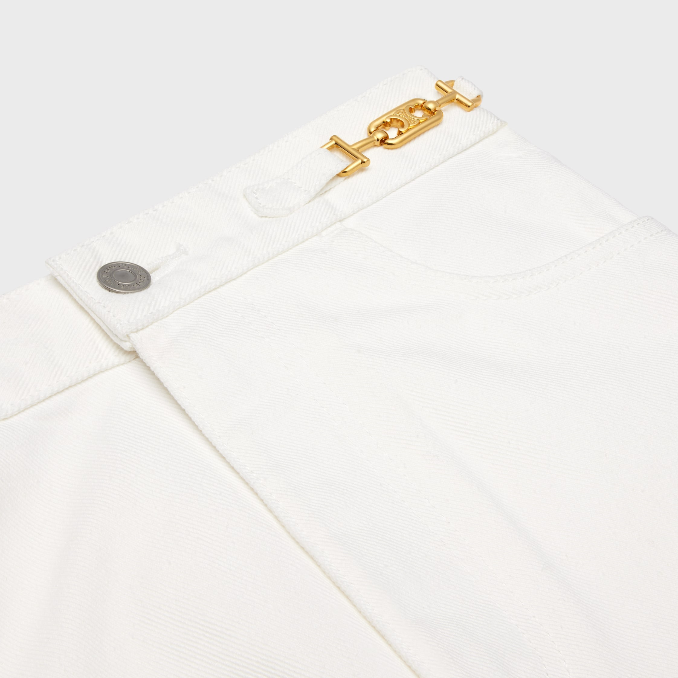 Jane flared jeans in optic white wash denim - 5