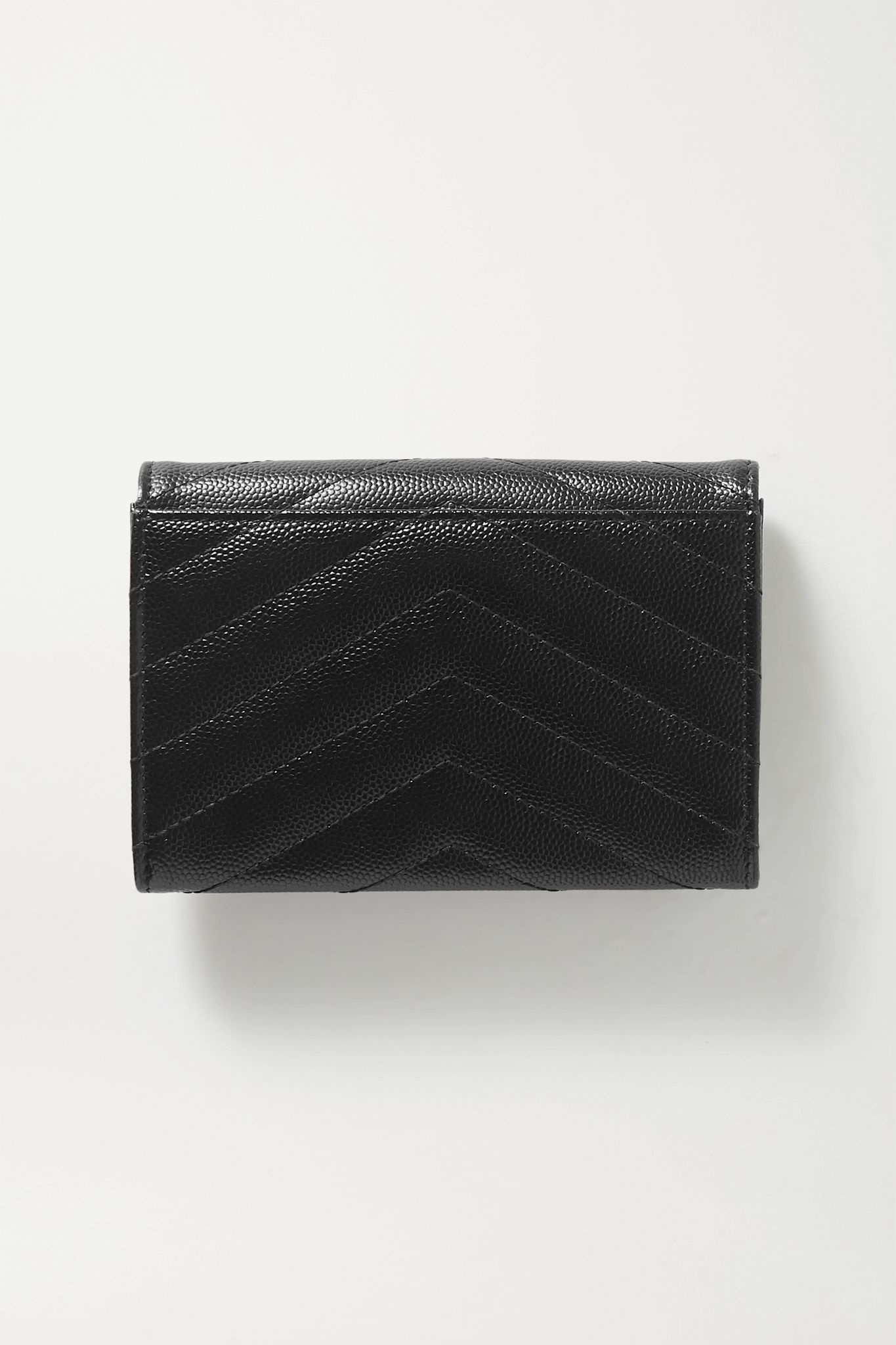 Monogram quilted textured-leather wallet - 3